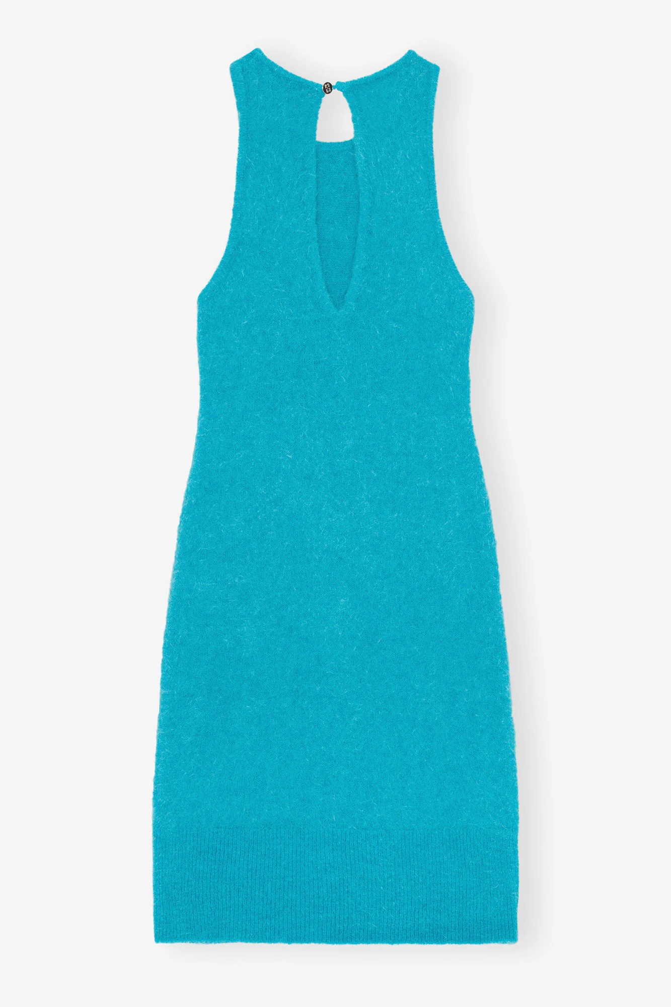 Brushed Alpaca Mini Dress | Blue Curacao - Image 4