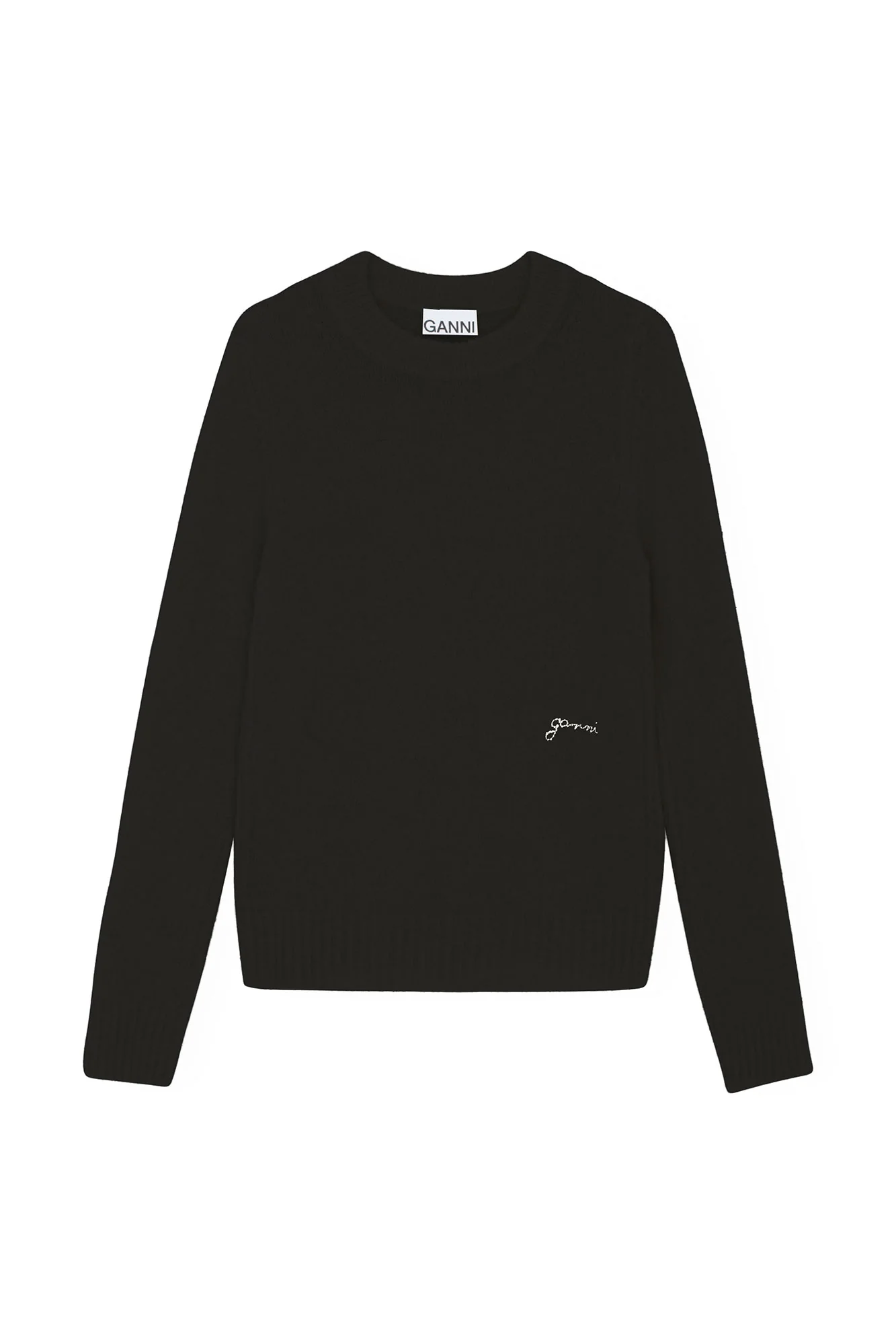 Brushed Alpaca O-Neck | Black - Image 2