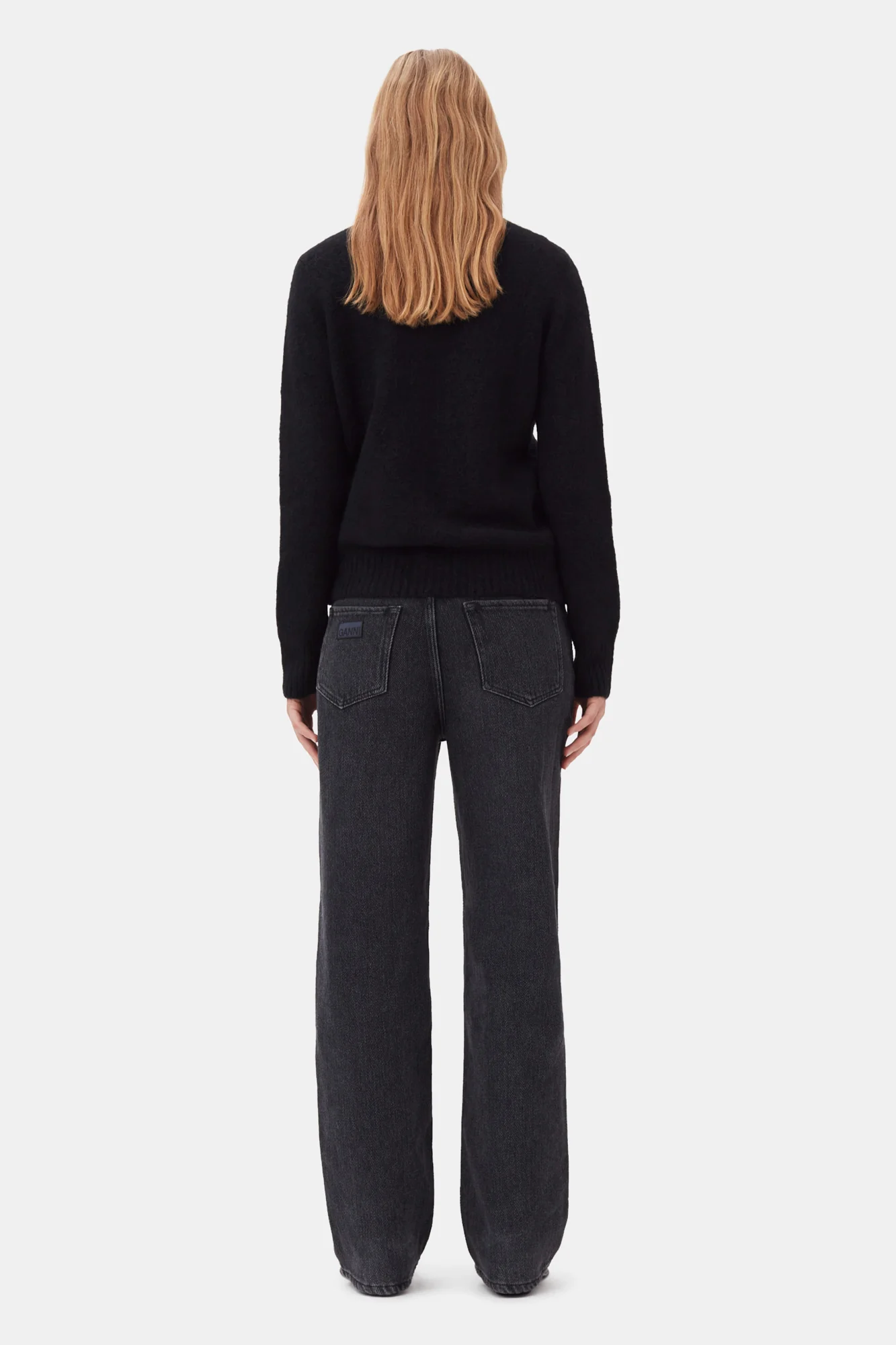 Brushed Alpaca O-Neck | Black - Image 8