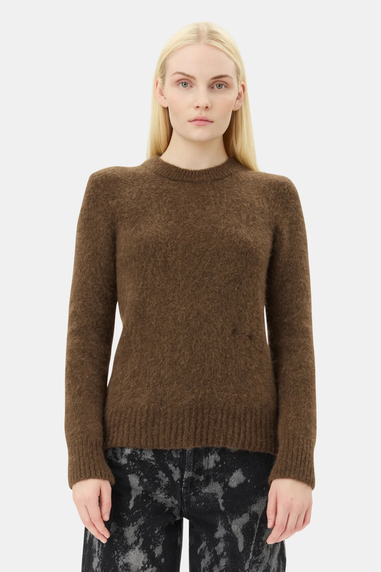 Brushed Alpaca O-Neck | Rain Drum - Image 3