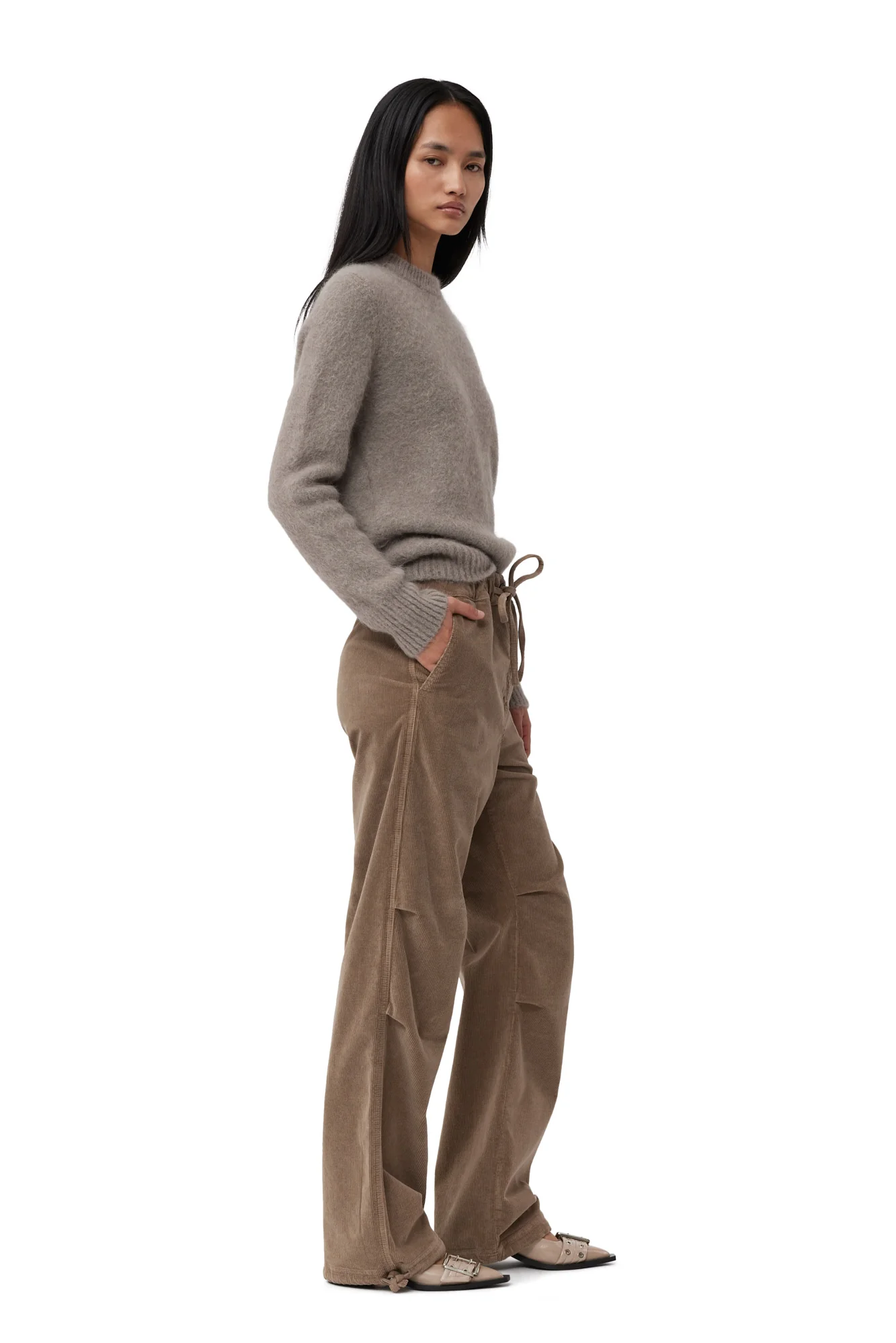 Brushed Alpaca O-Neck Sweater | Fallen Rock - Image 5