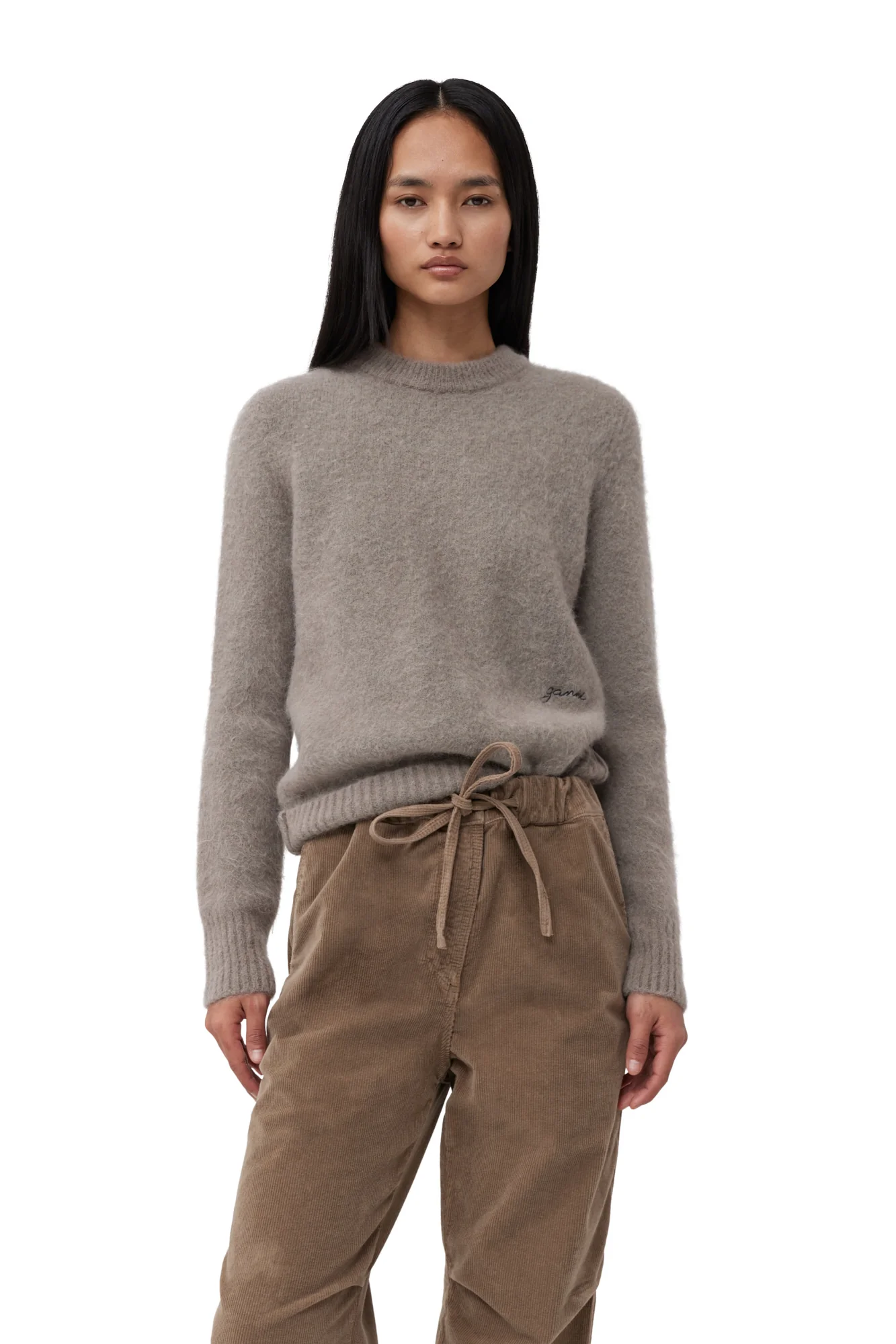 Brushed Alpaca O-Neck Sweater | Fallen Rock - Image 6