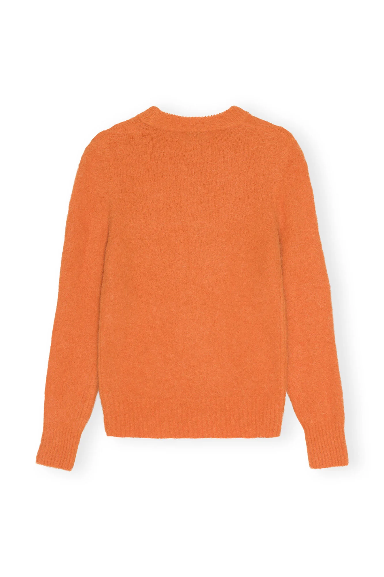 Brushed Alpaca O-Neck | Vibrant Orange - Image 2
