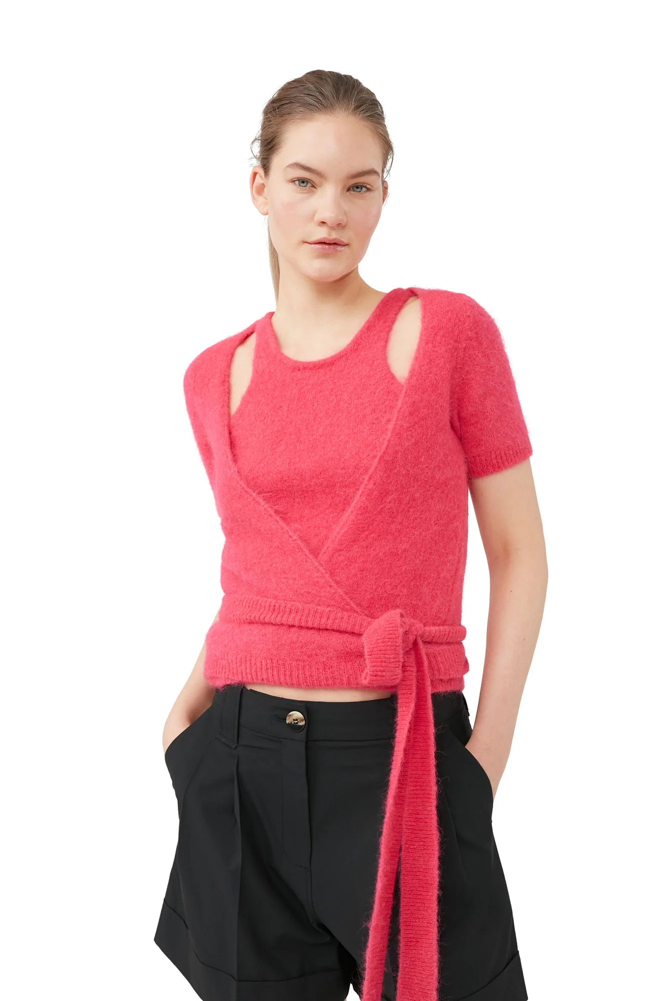 Brushed Alpaca Wrap Blouse | Love Potion - Image 5