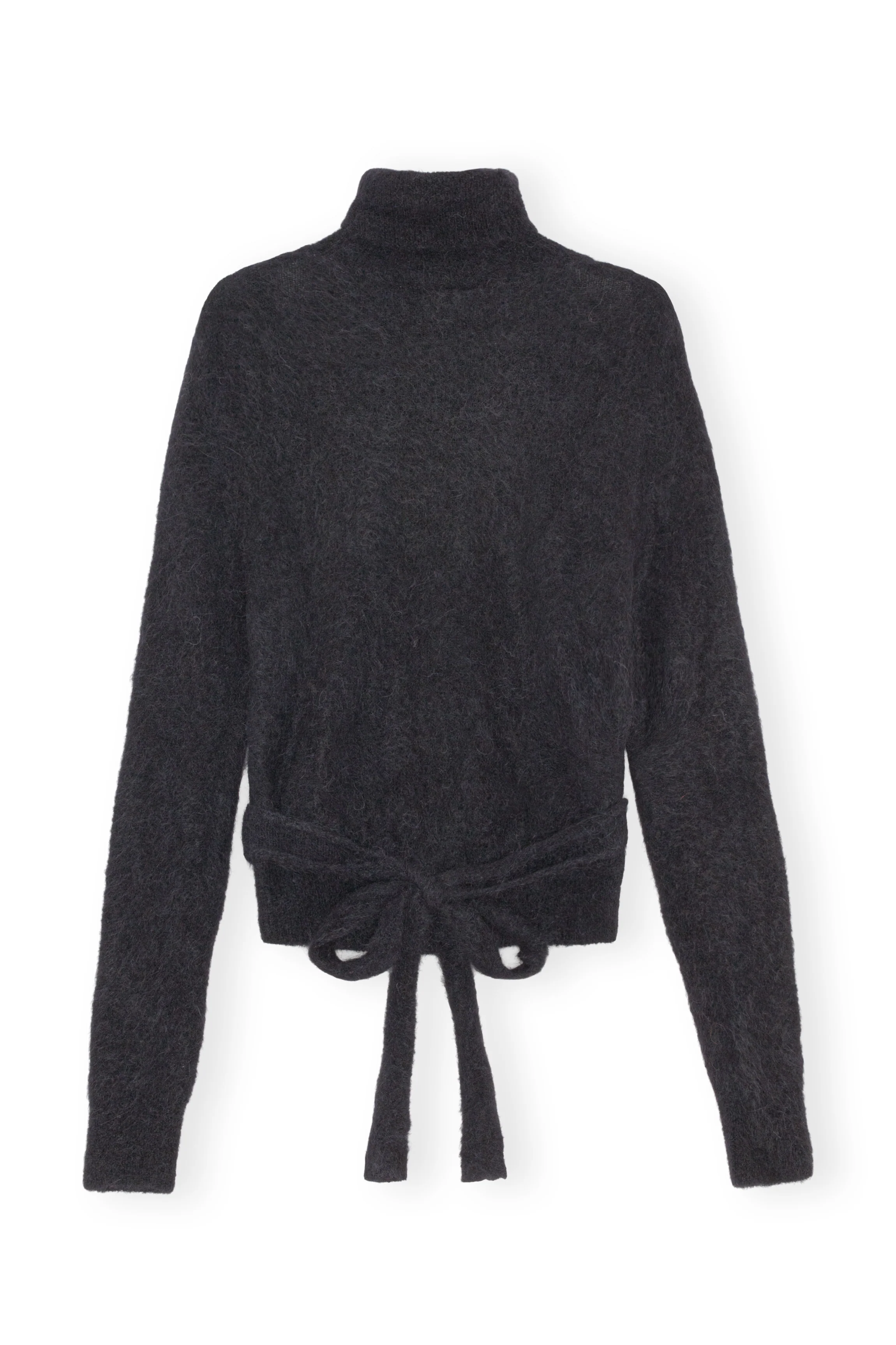 Brushed Wrap Blouse | Black - Image 2