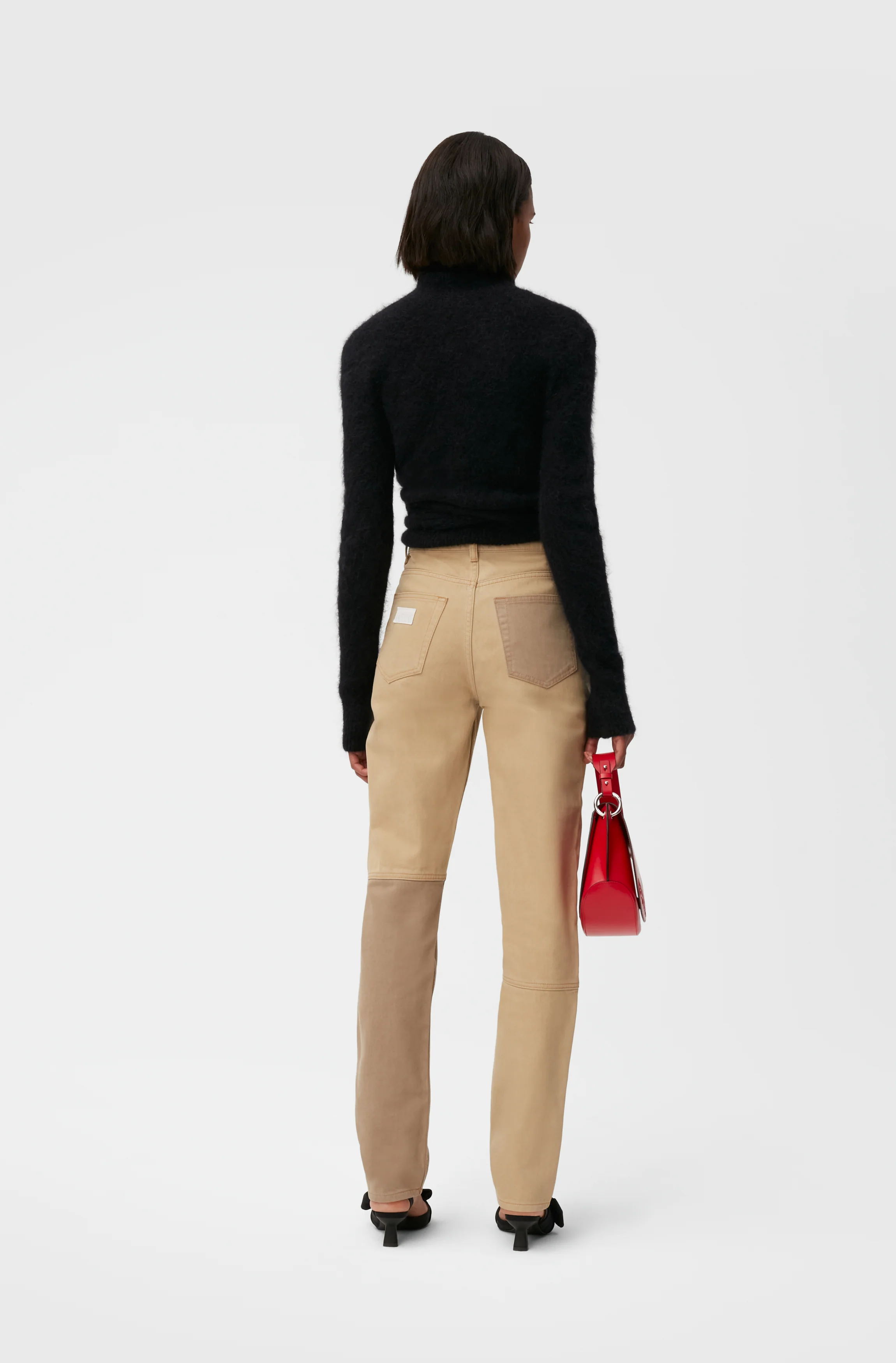Brushed Wrap Blouse | Black - Image 4