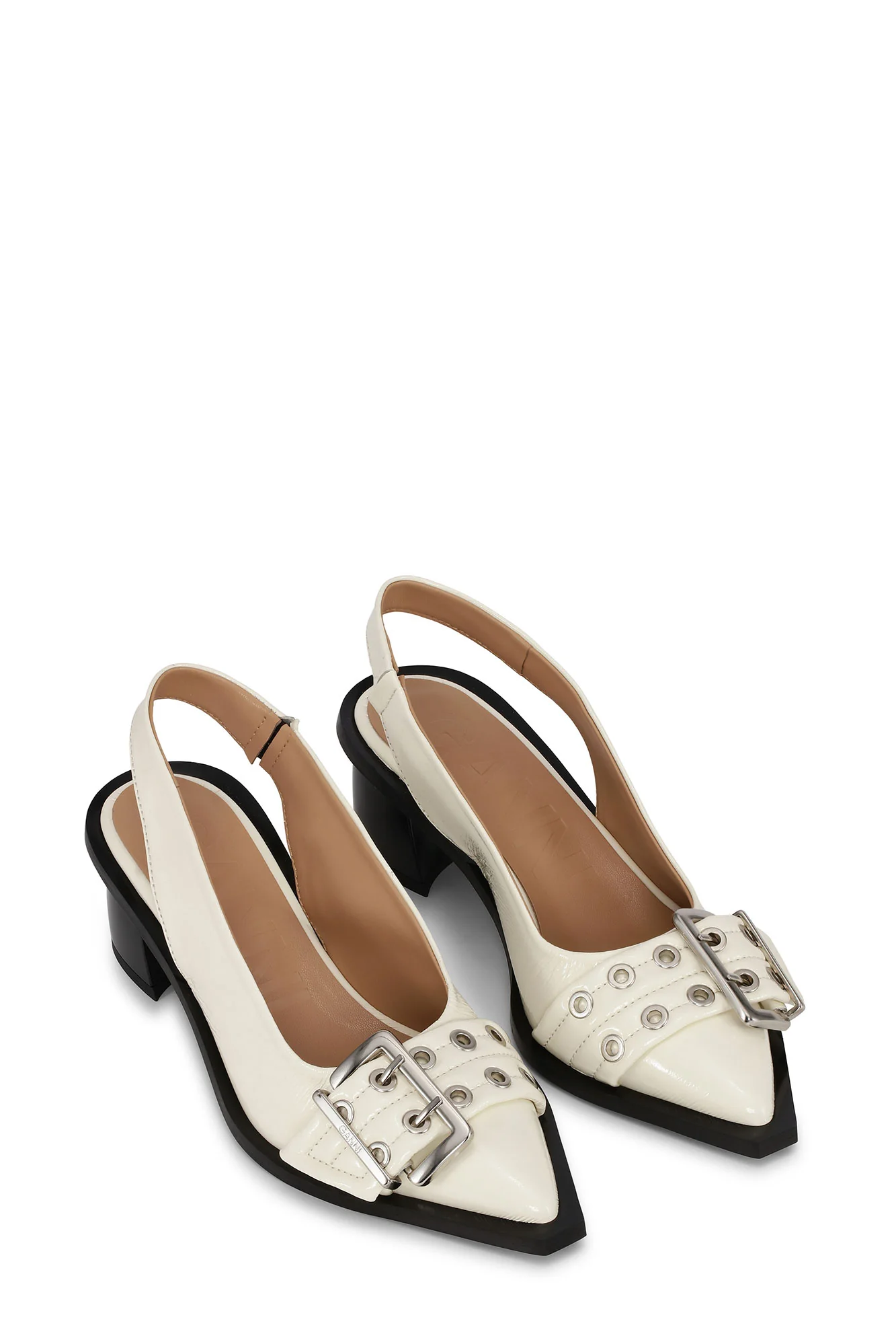 Buckle Slingback Pumps | Egret - Image 2