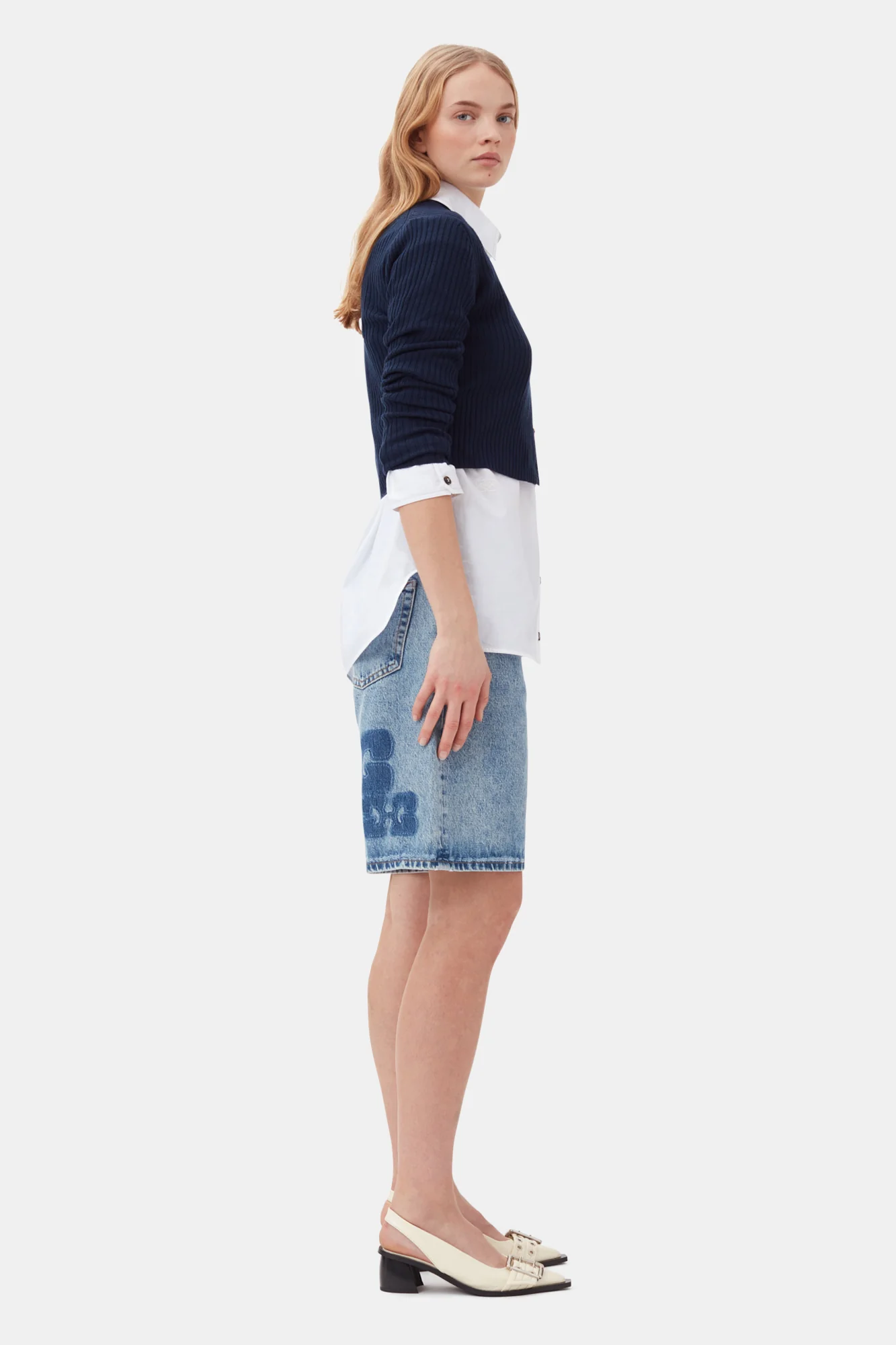 Buckle Slingback Pumps | Egret - Image 6