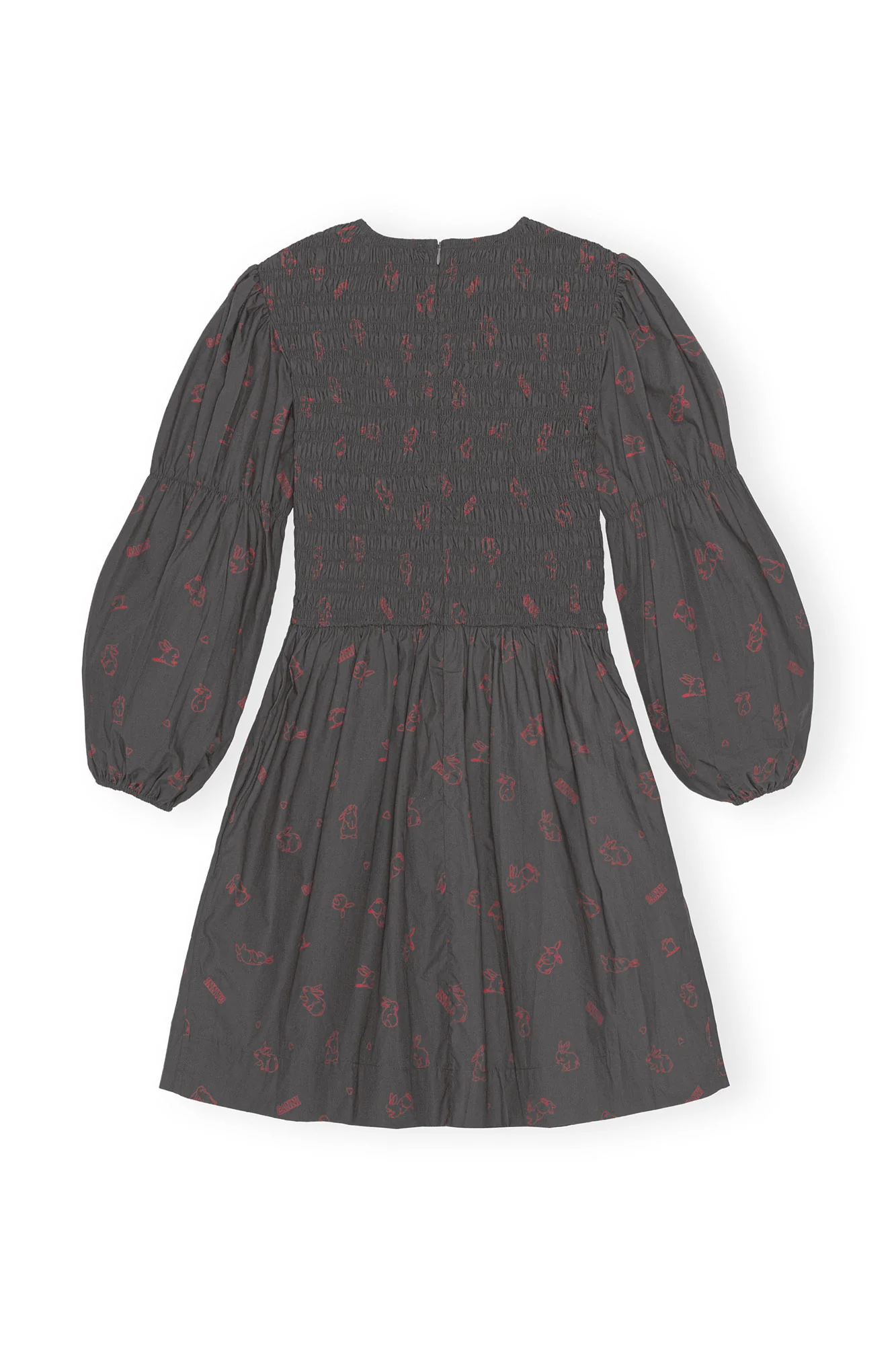Bunny Print Dress | Volcanic Ash - Image 2