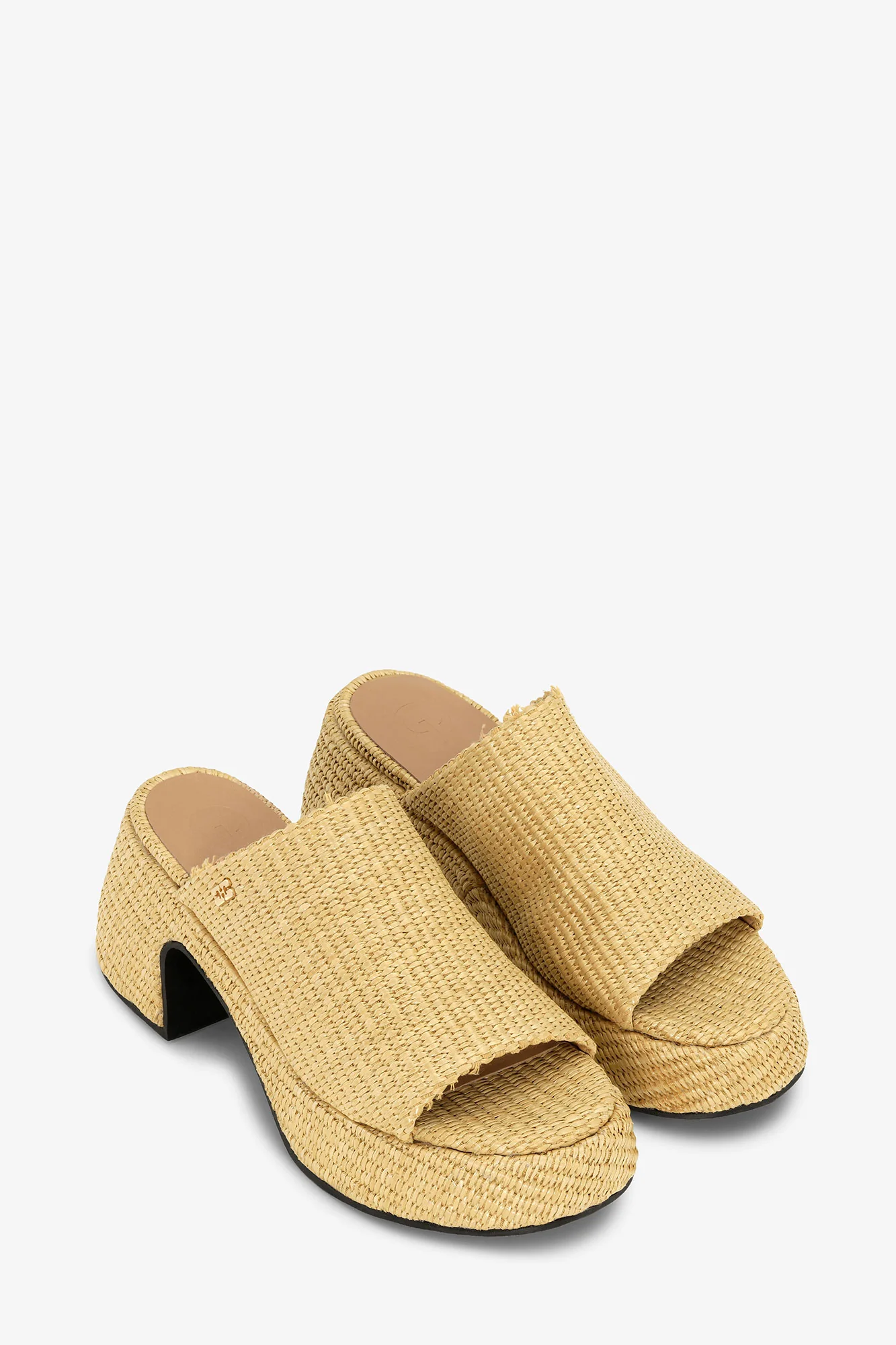Butterfly Platform Raffia Sandals | Nature - Image 2