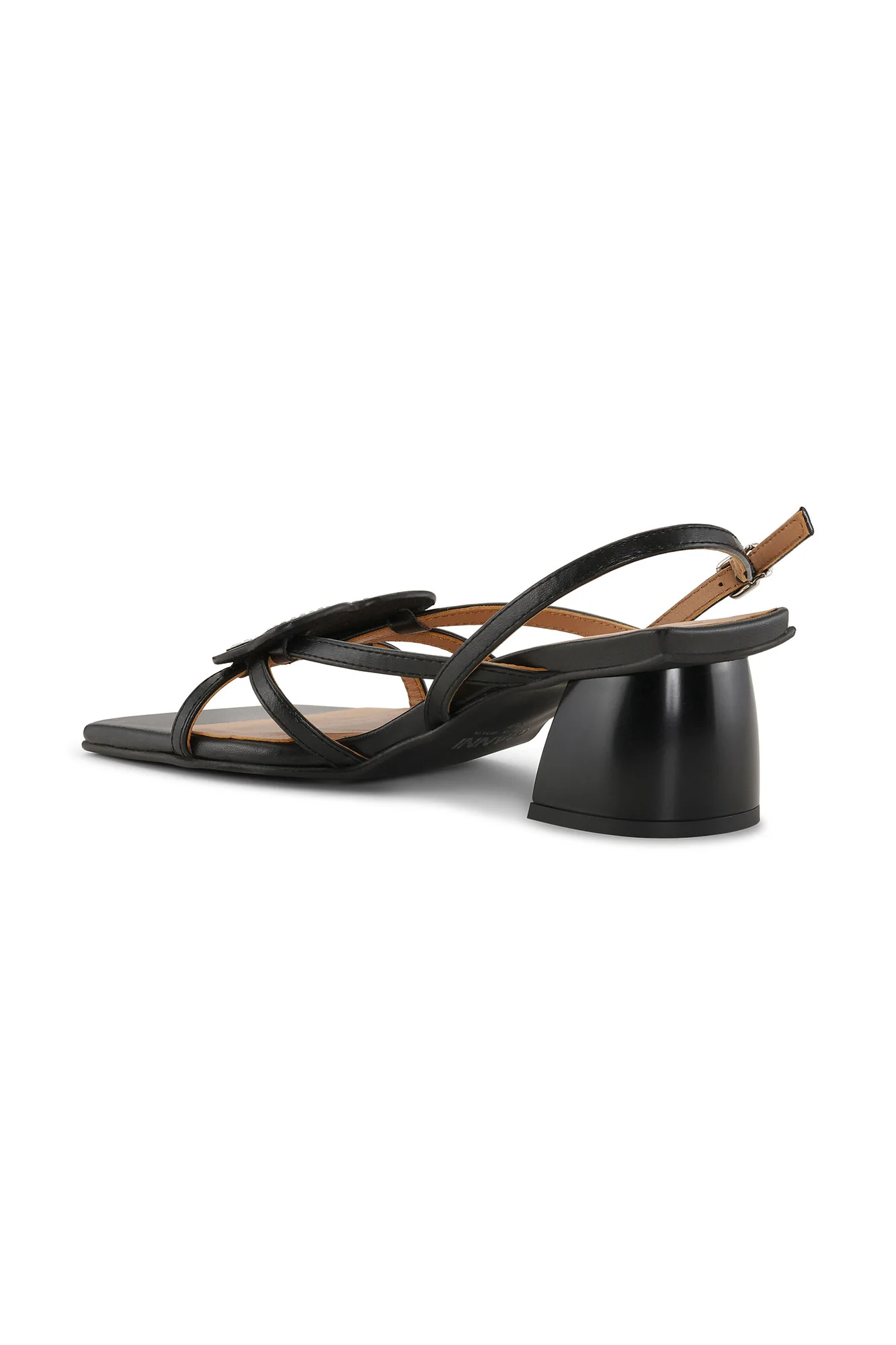 Butterfly Strass Kitten Heel Sandals | Black - Image 2
