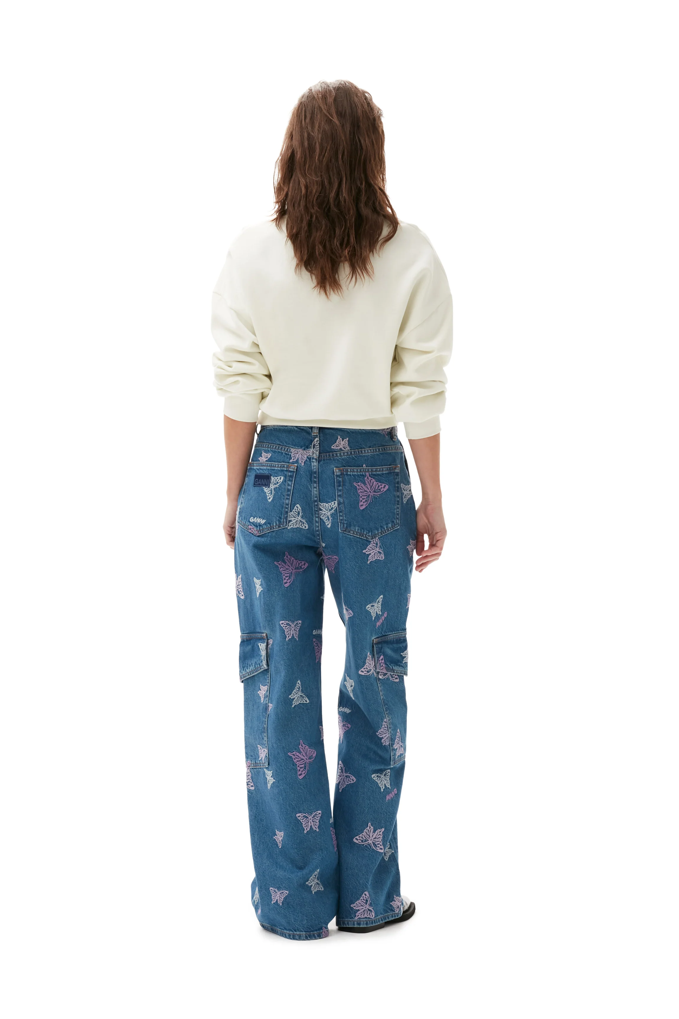 Butterfly Sweatshirt | Egret - Image 4