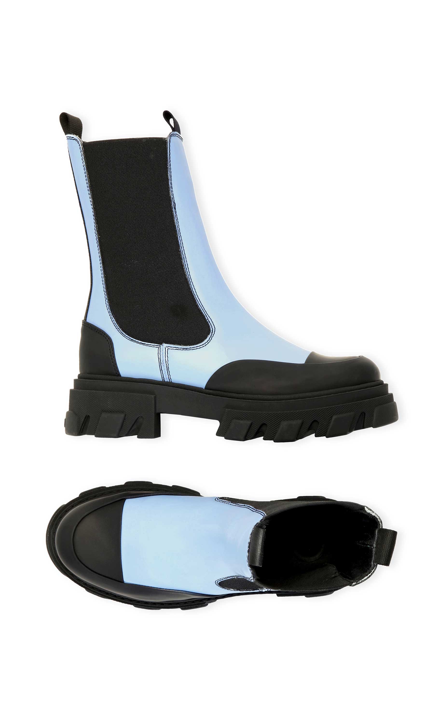 Calf Leather Mid Chelsea Boot | Placid Blue - Image 2