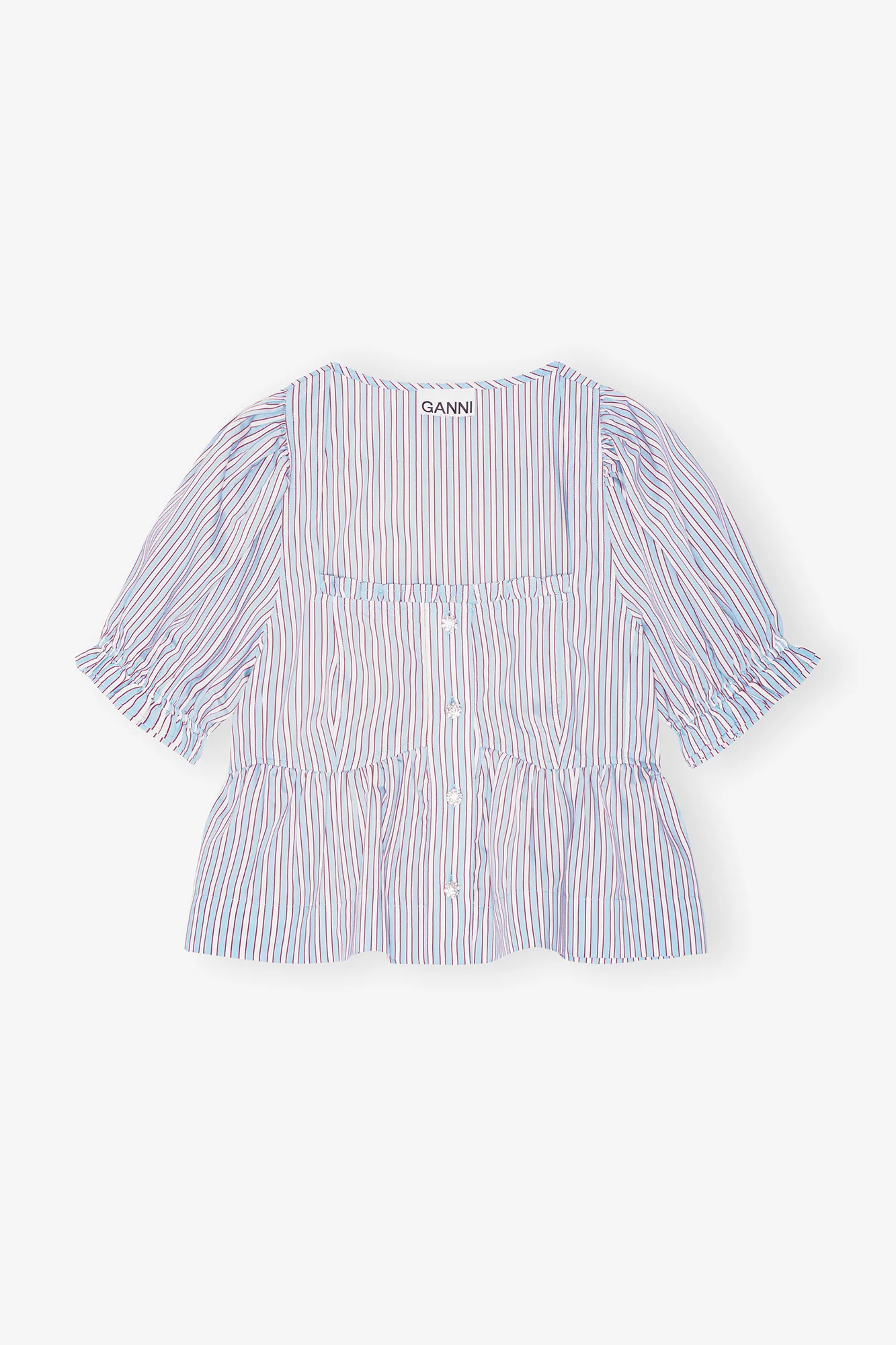 Candy Striped Blouse | Soft Chambray