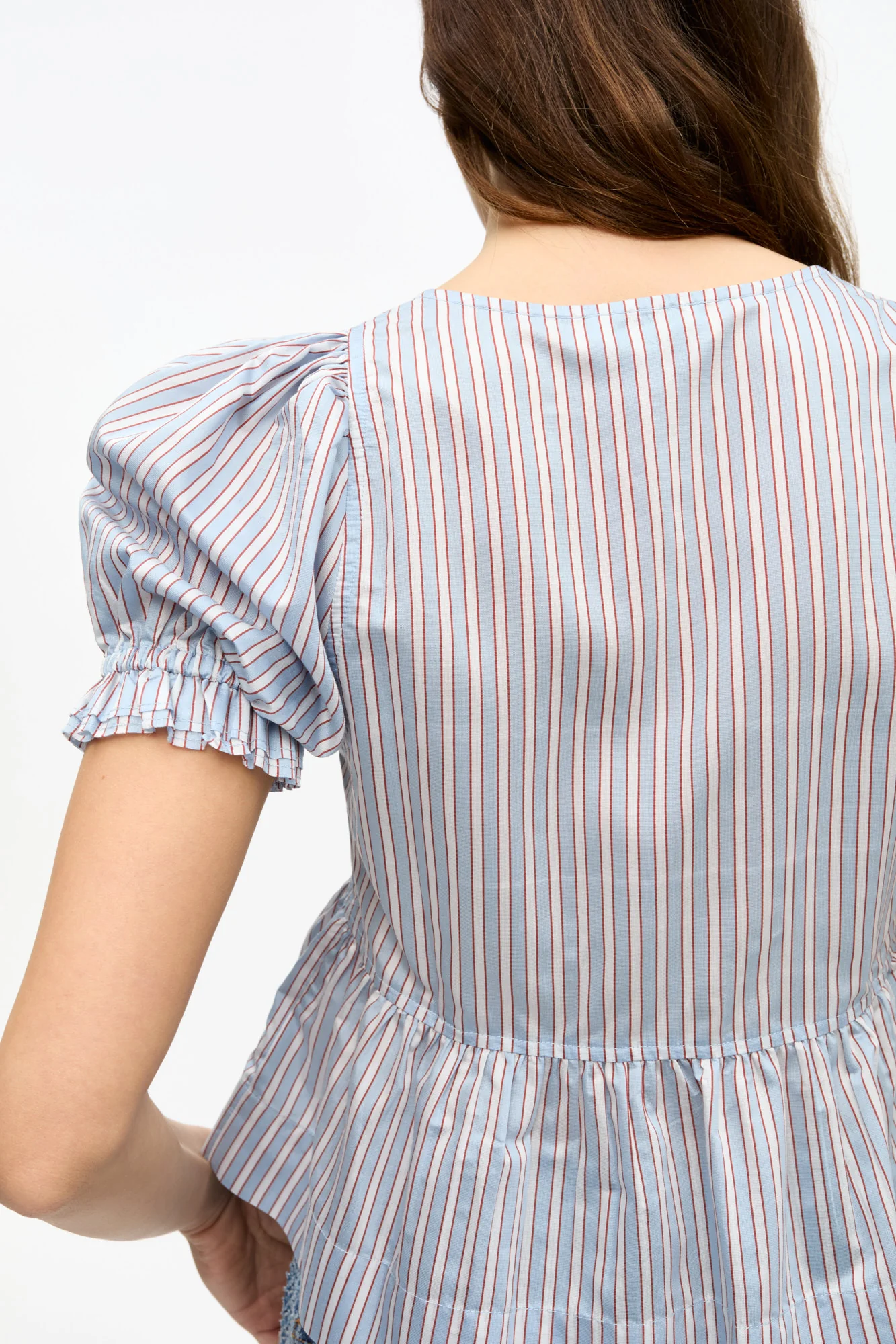 Candy Striped Blouse | Soft Chambray - Image 7