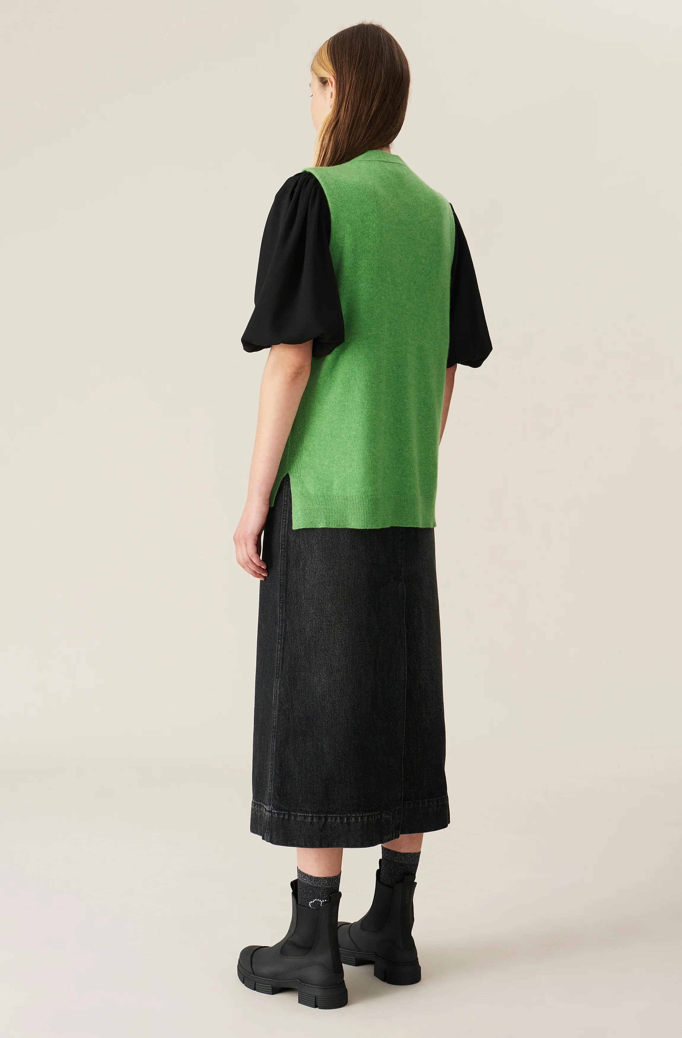 Cashmere Crystal Button Vest | Spring Bouquet - Image 4