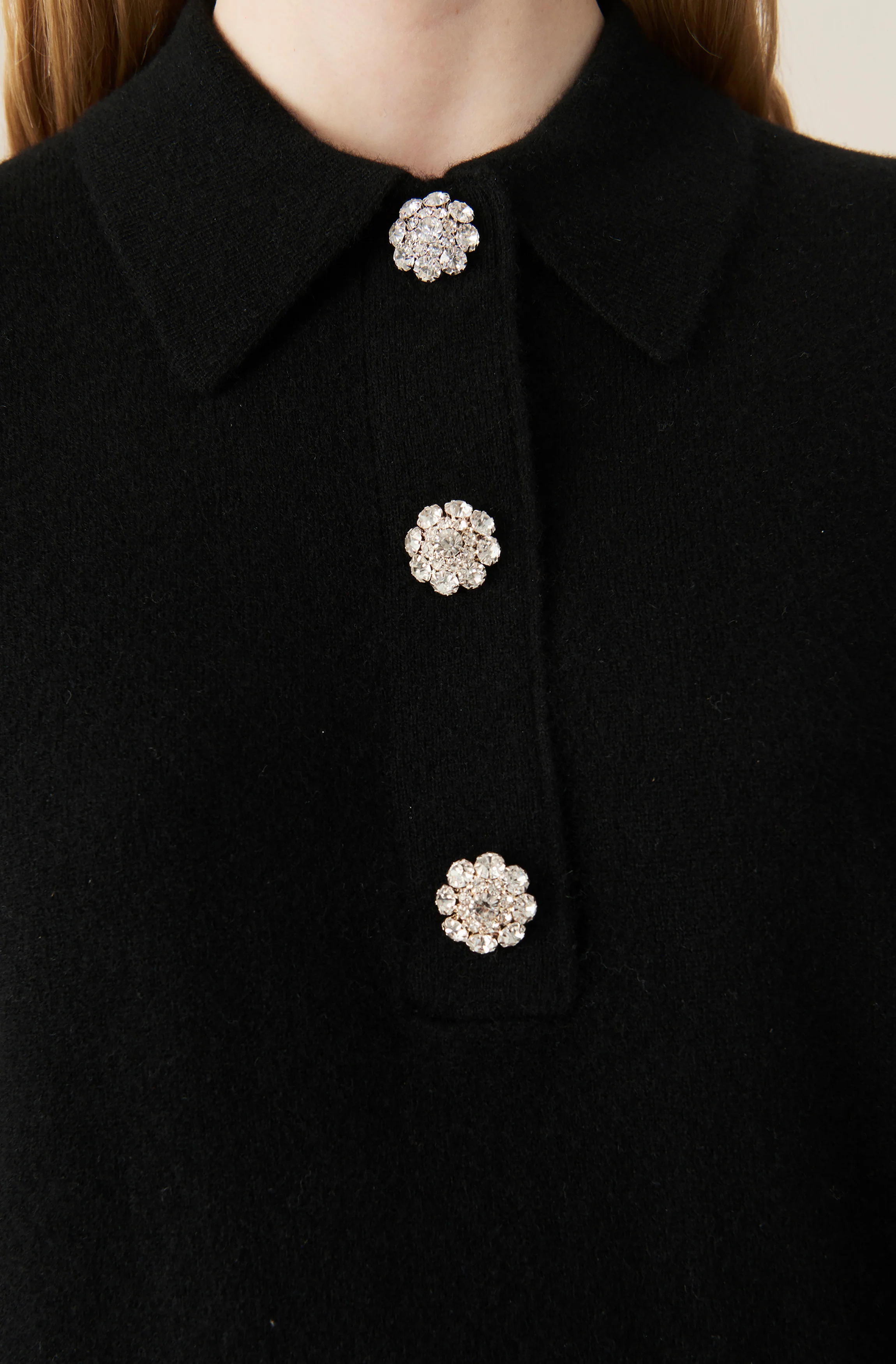 Cashmere Knit Blouse | Black - Image 5