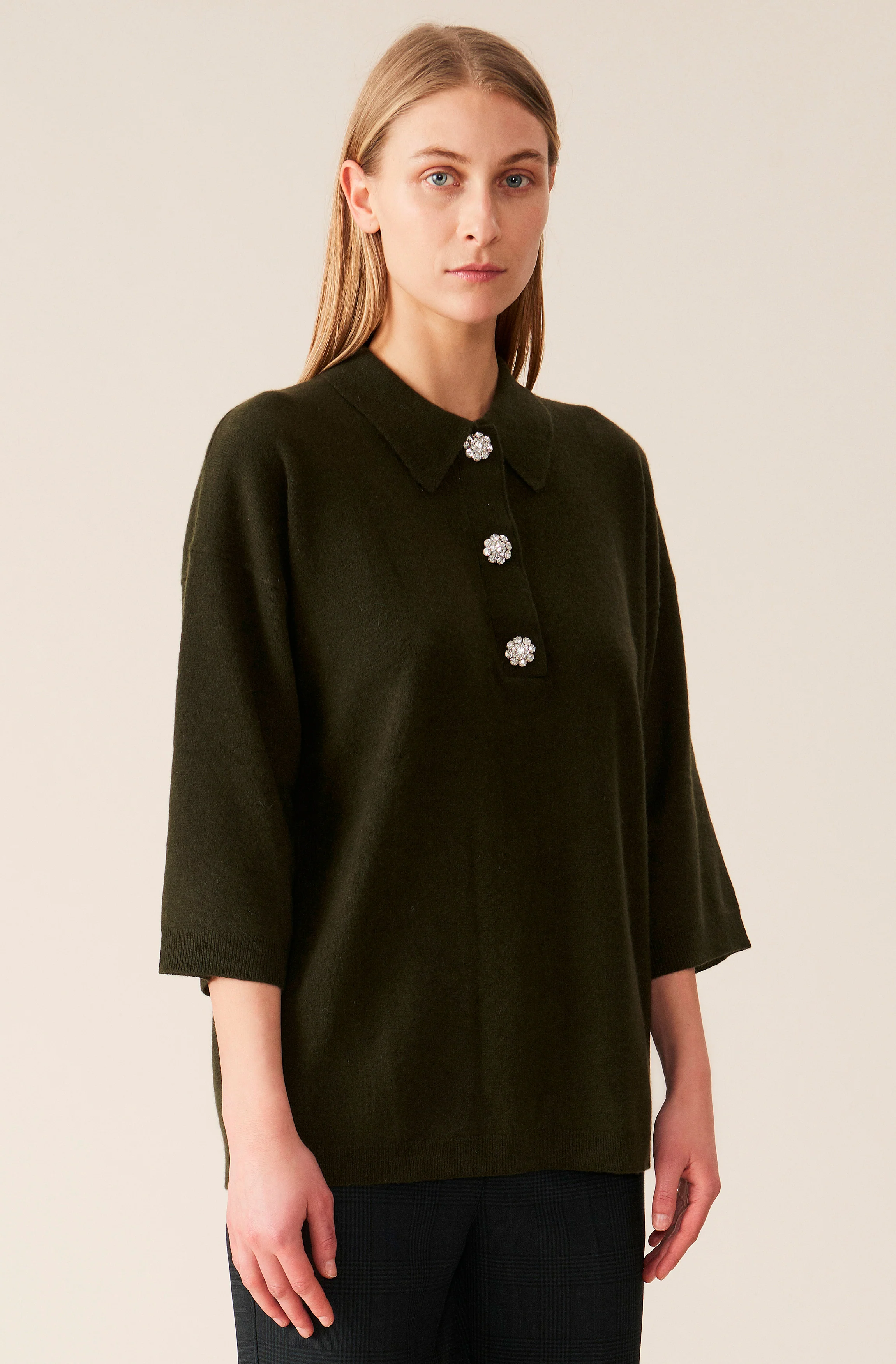 Cashmere Knit Oversized T-Shirt | Kalamata - Image 2