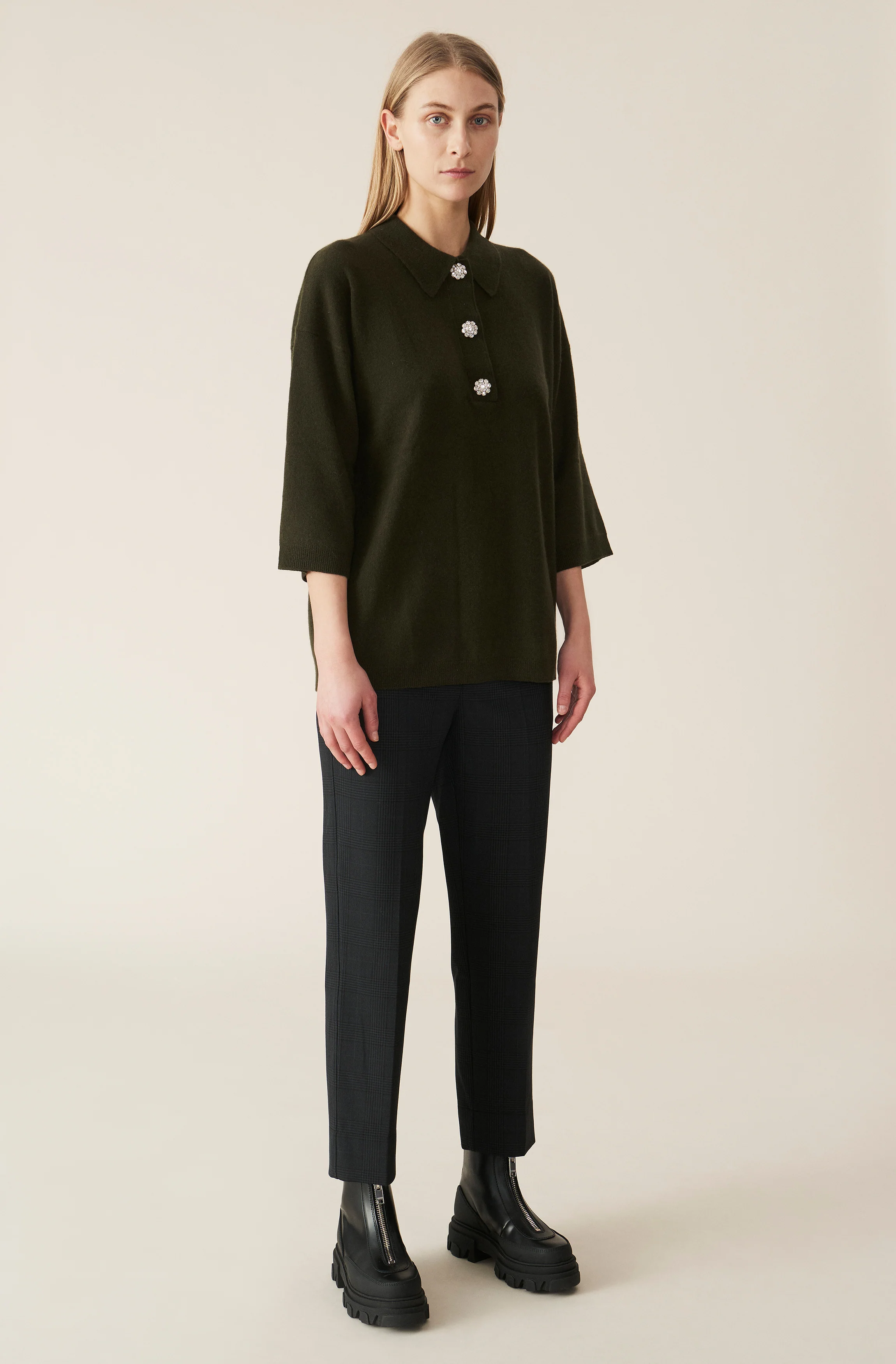 Cashmere Knit Oversized T-Shirt | Kalamata - Image 3