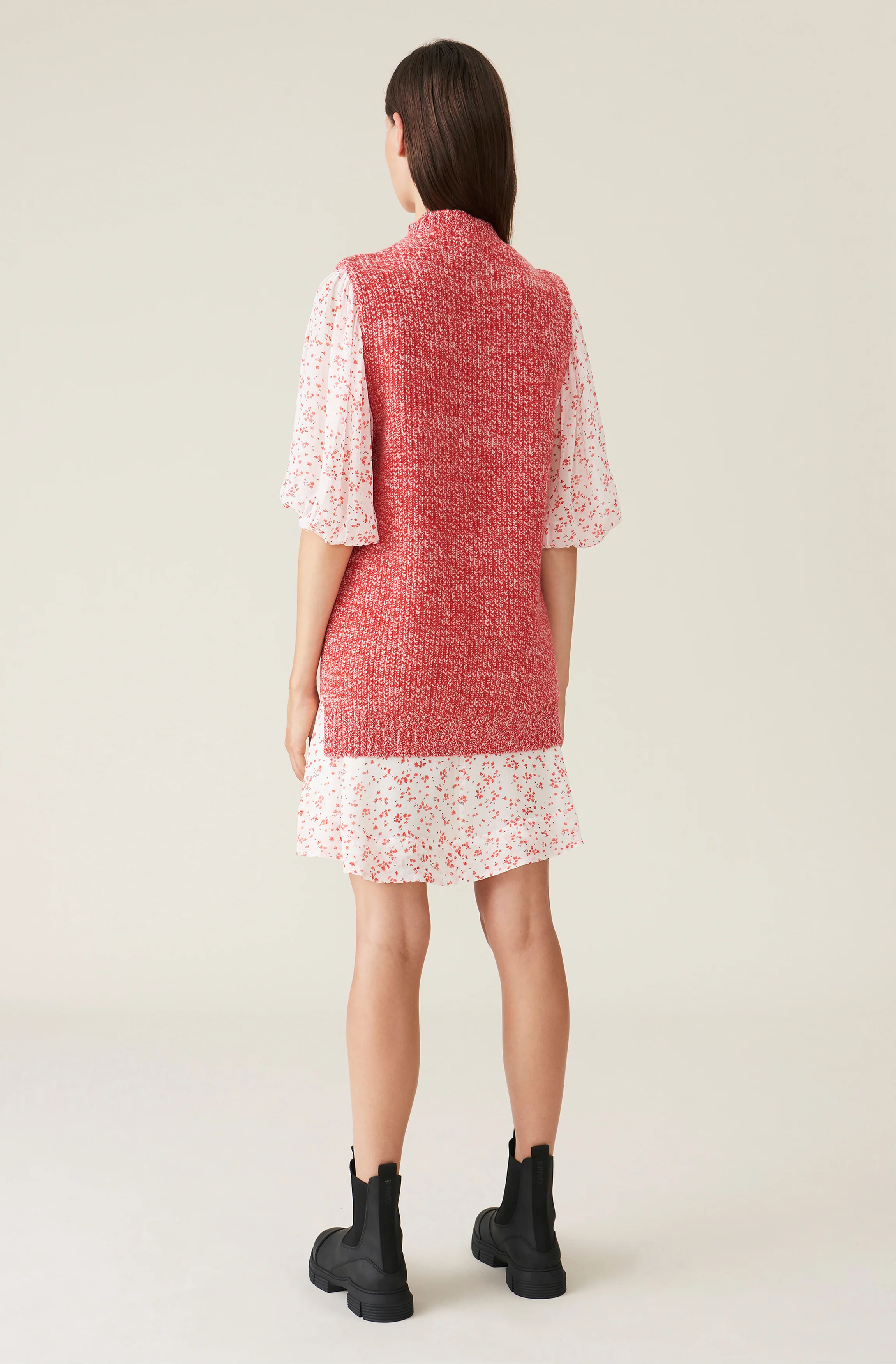 Cashmere Knit Vest | Flame Scarlet - Image 4
