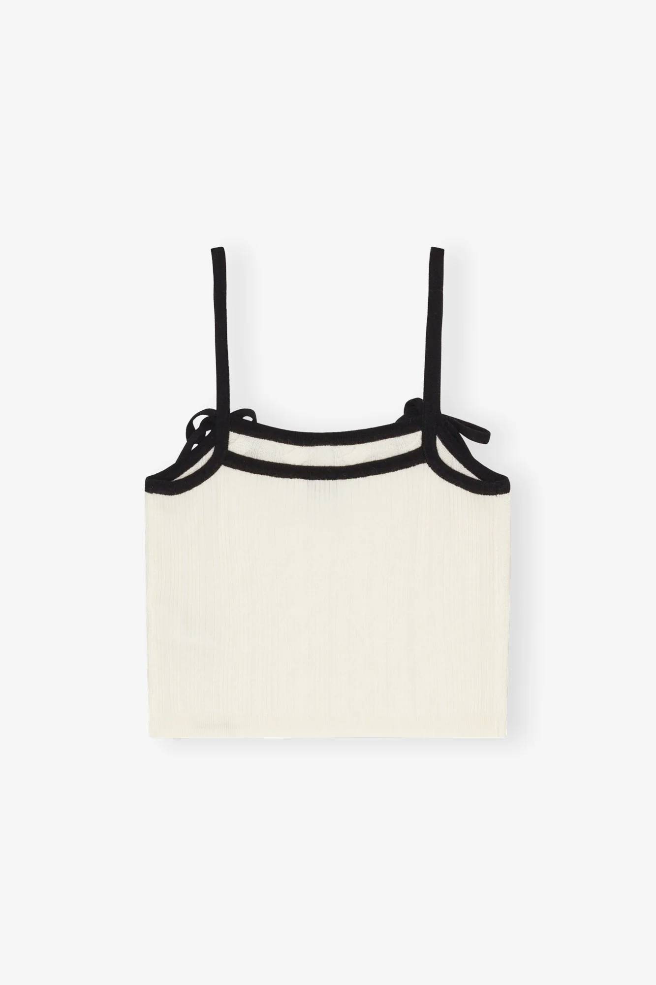 Cashmere Mix Cable Knit Top | Egret - Image 2