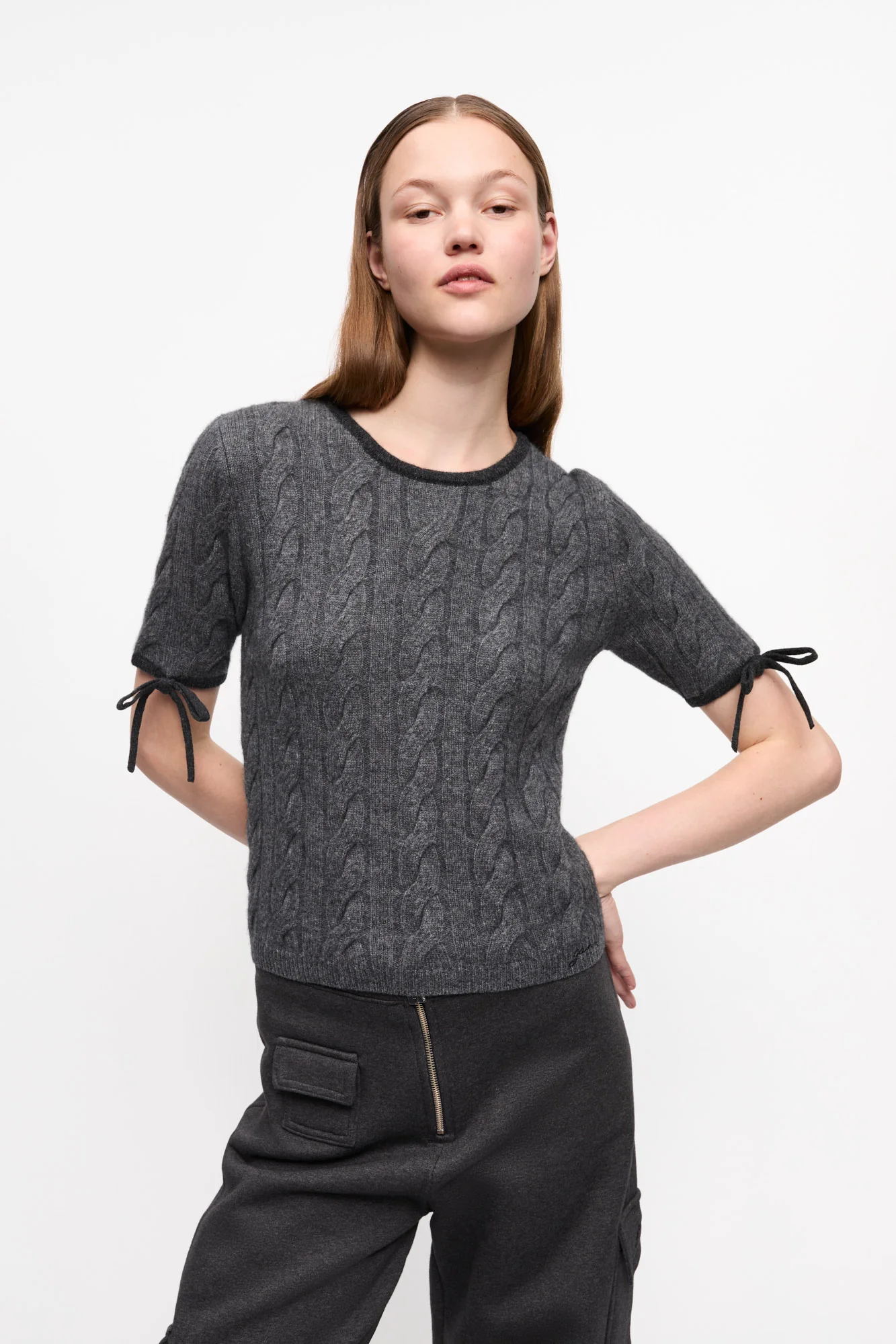 Cashmere Mix T-Shirt | Phantom - Image 3