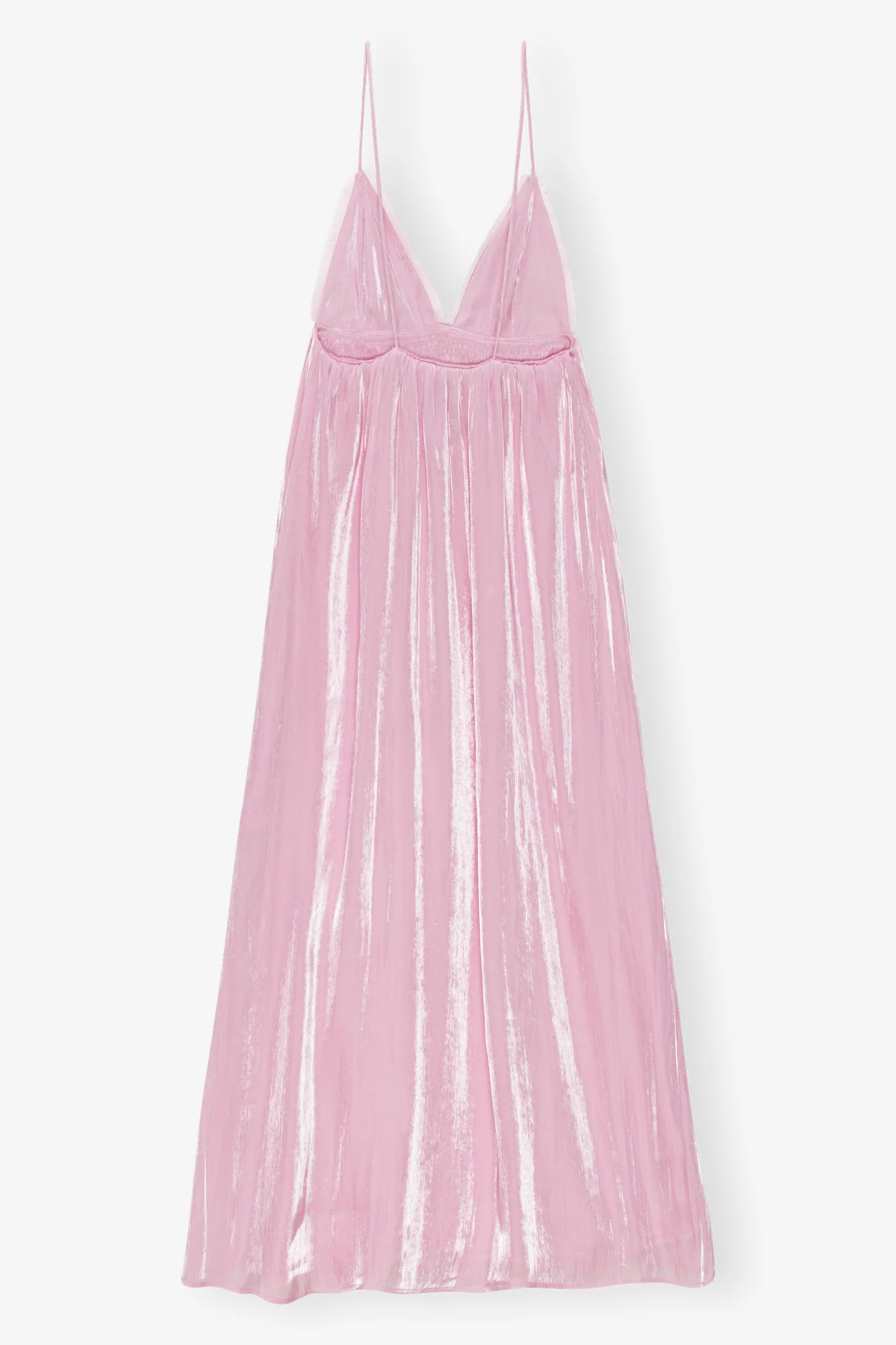 Changeant Satin Strap Dress | Chalk Pink - Image 2