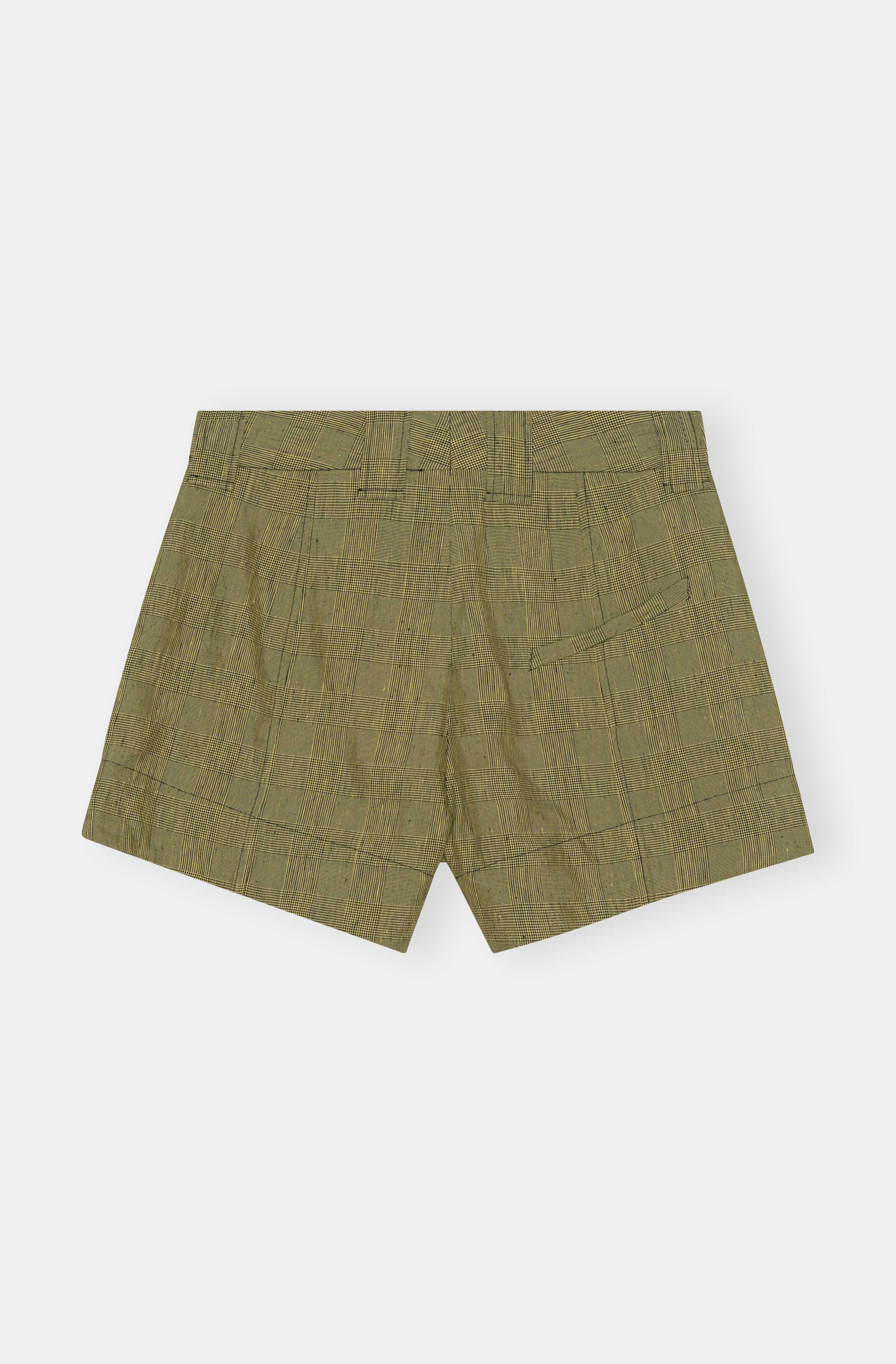 Check Linen Shorts | Gold Fusion Check - Image 2