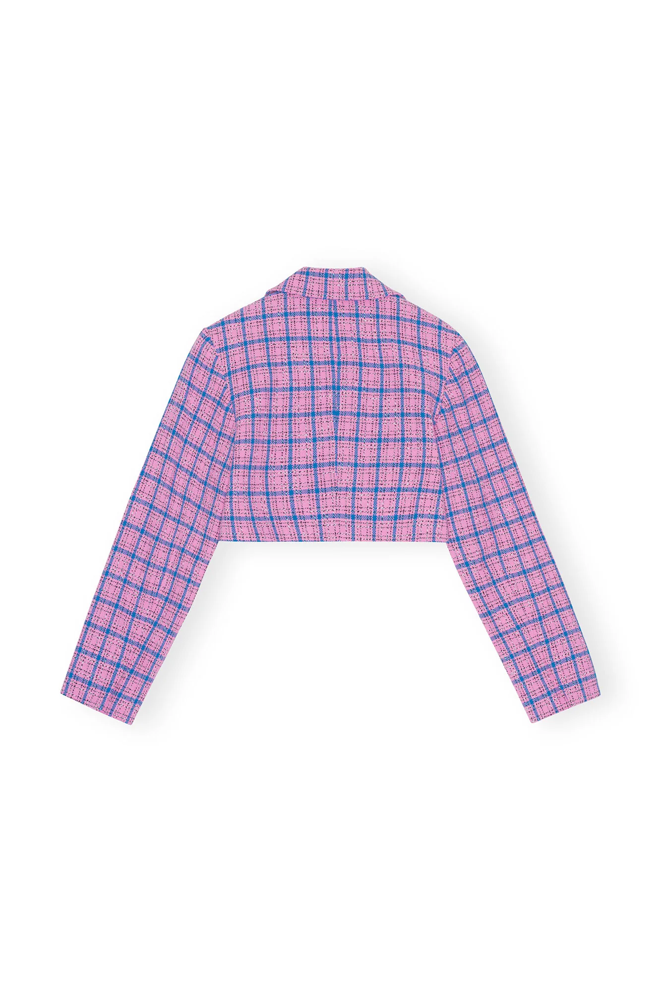 Check Suiting Cropped Blazer | Wild Orchid - Image 3