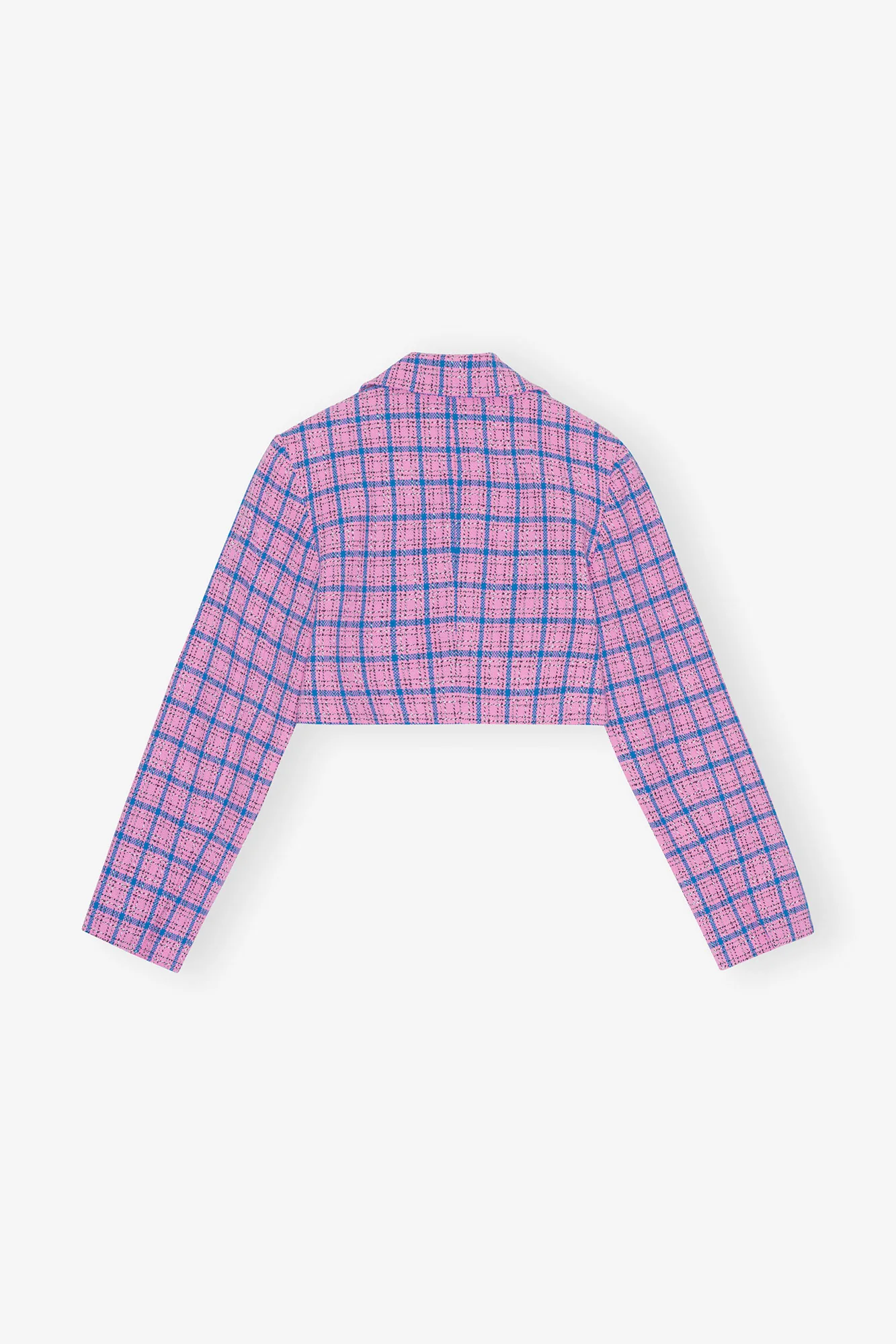 Check Suiting Cropped Blazer | Wild Orchid - Image 4