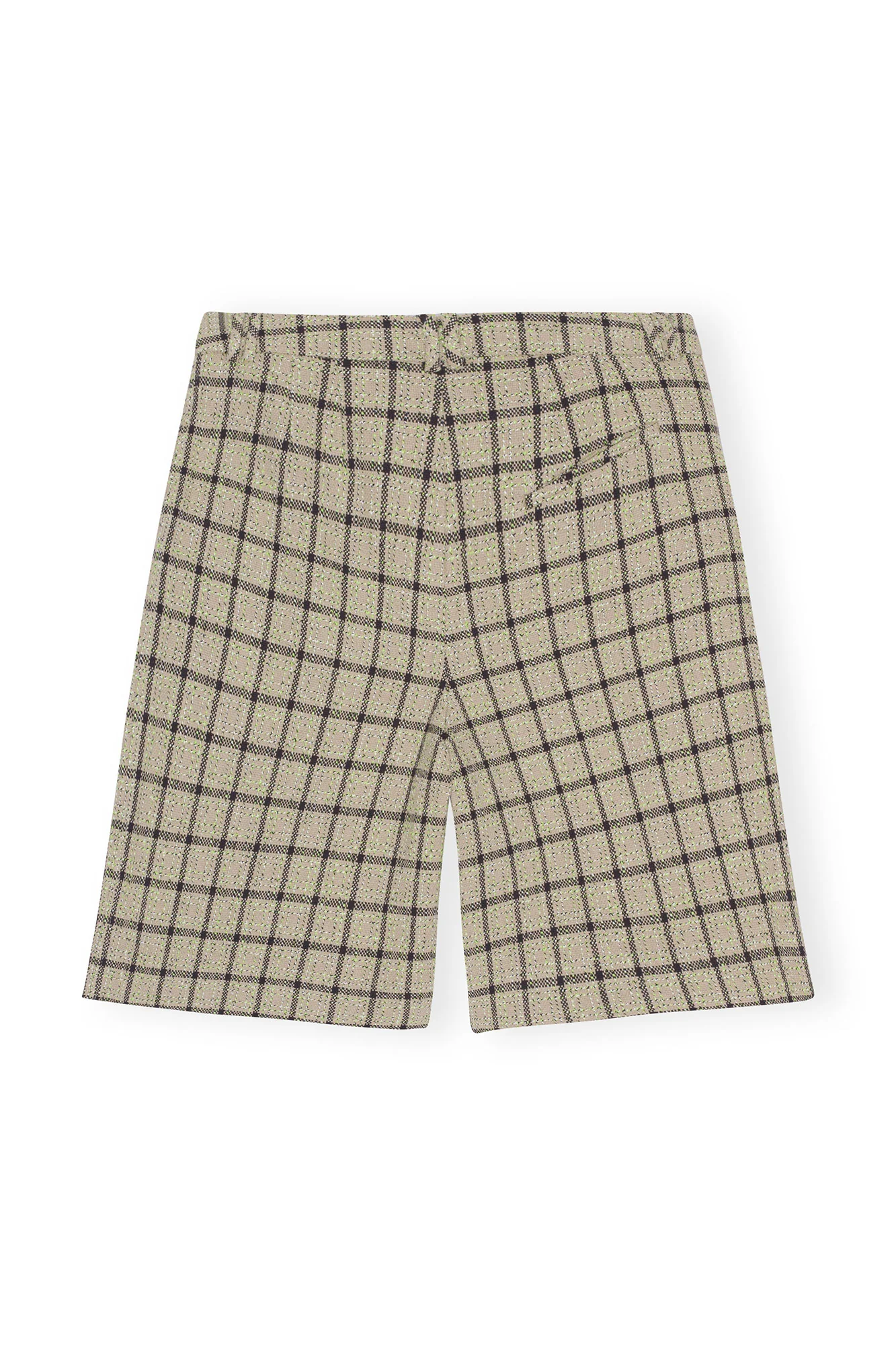 Check Suiting Relaxed Pleated Shorts | Tender Shoots - Image 2