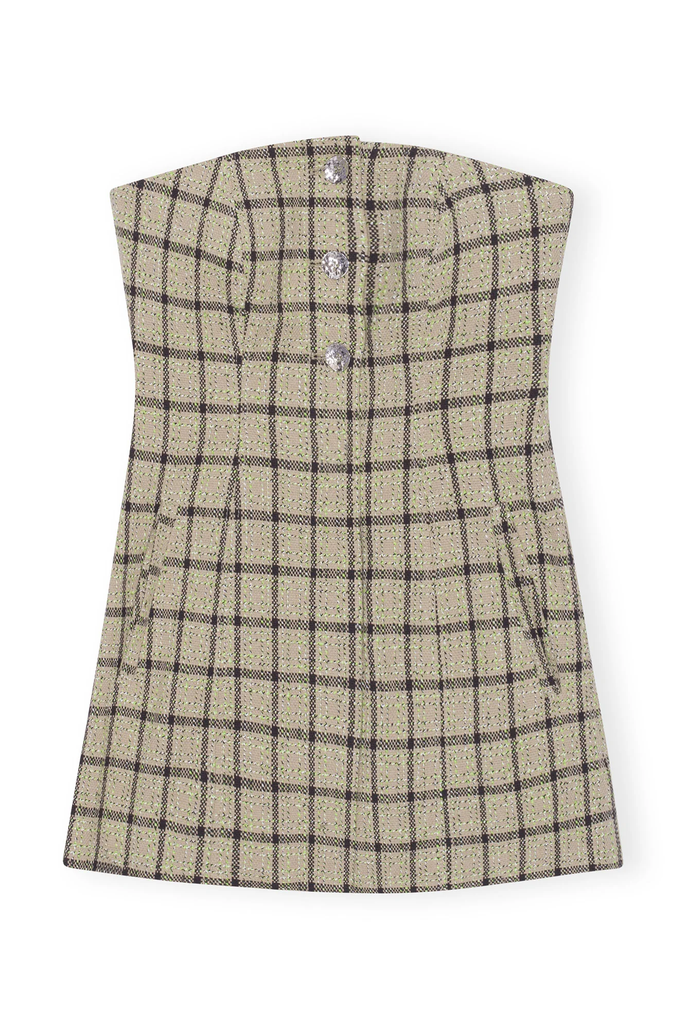 Check Suiting Strapless Top | Tender Shoots
