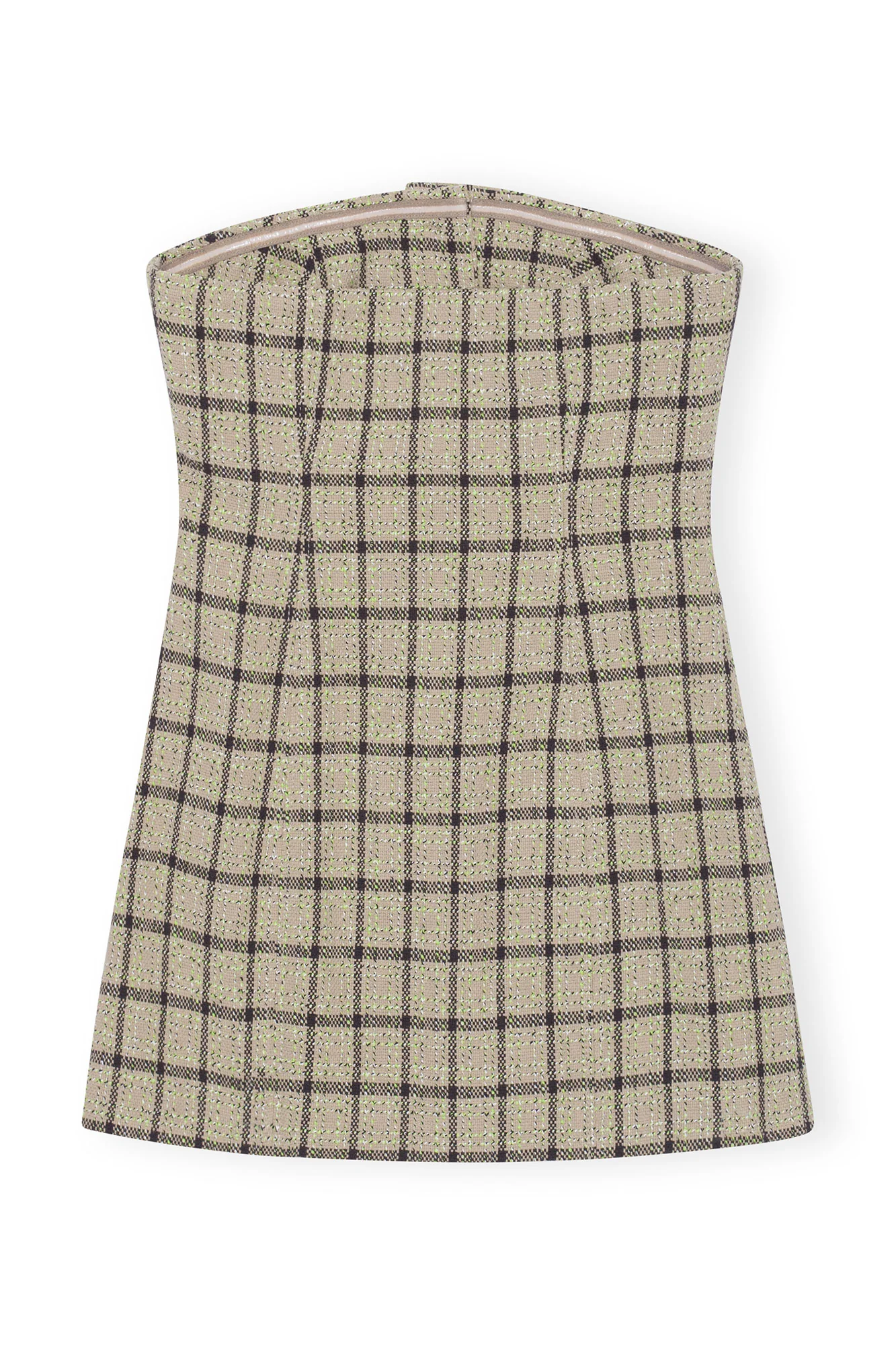 Check Suiting Strapless Top | Tender Shoots - Image 2