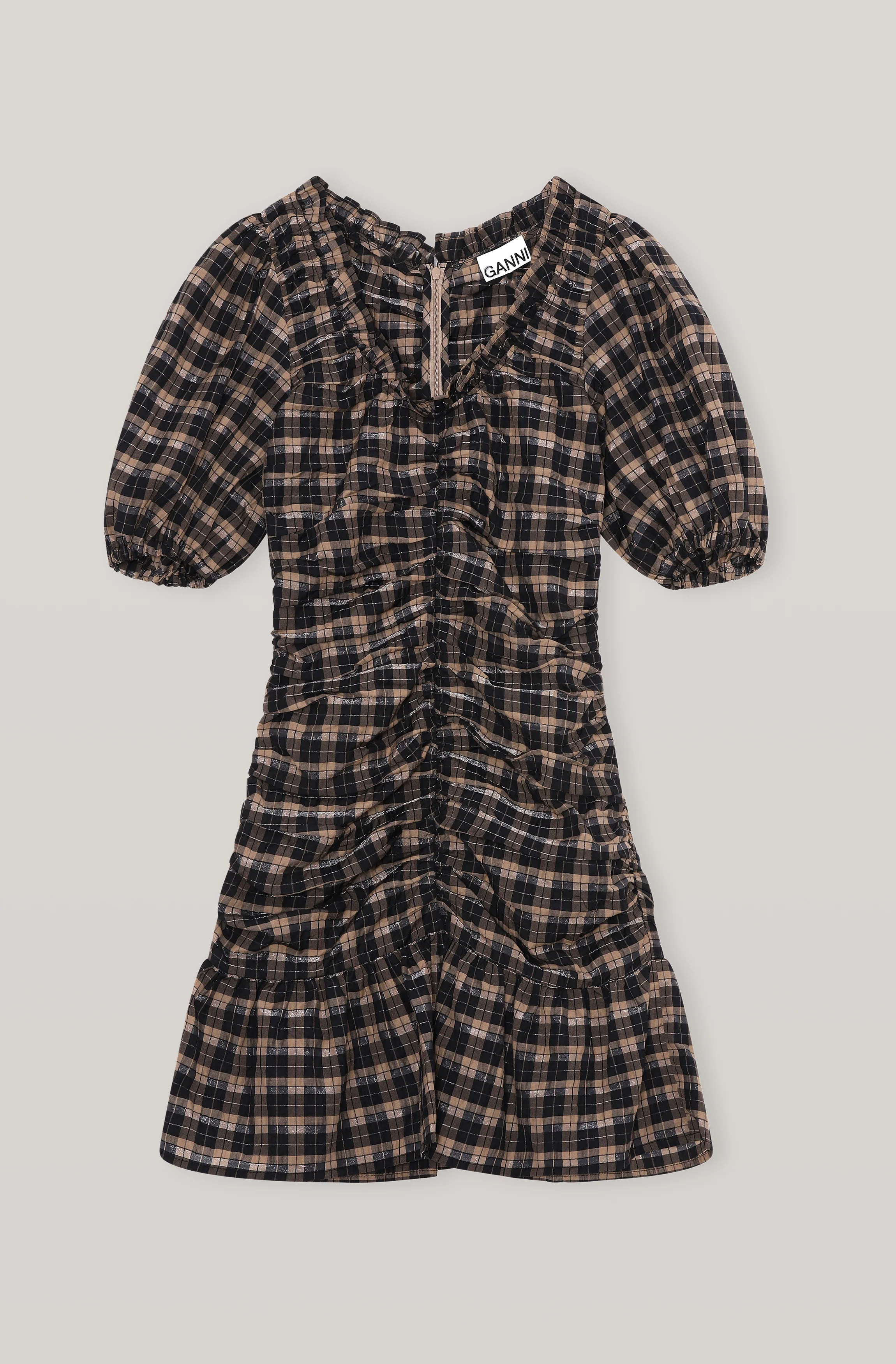 Checkered Seersucker Mini Dress | Fossil