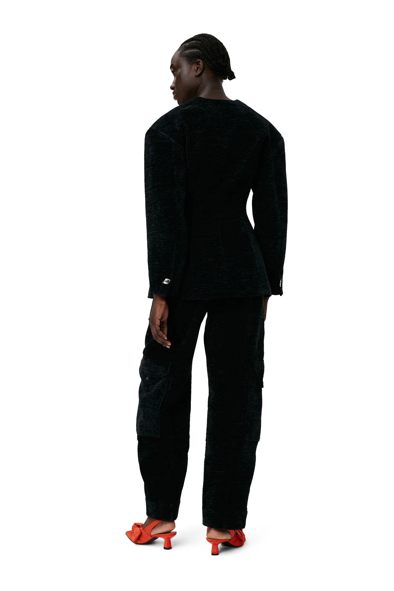 Chenille Trousers | Black - Image 4