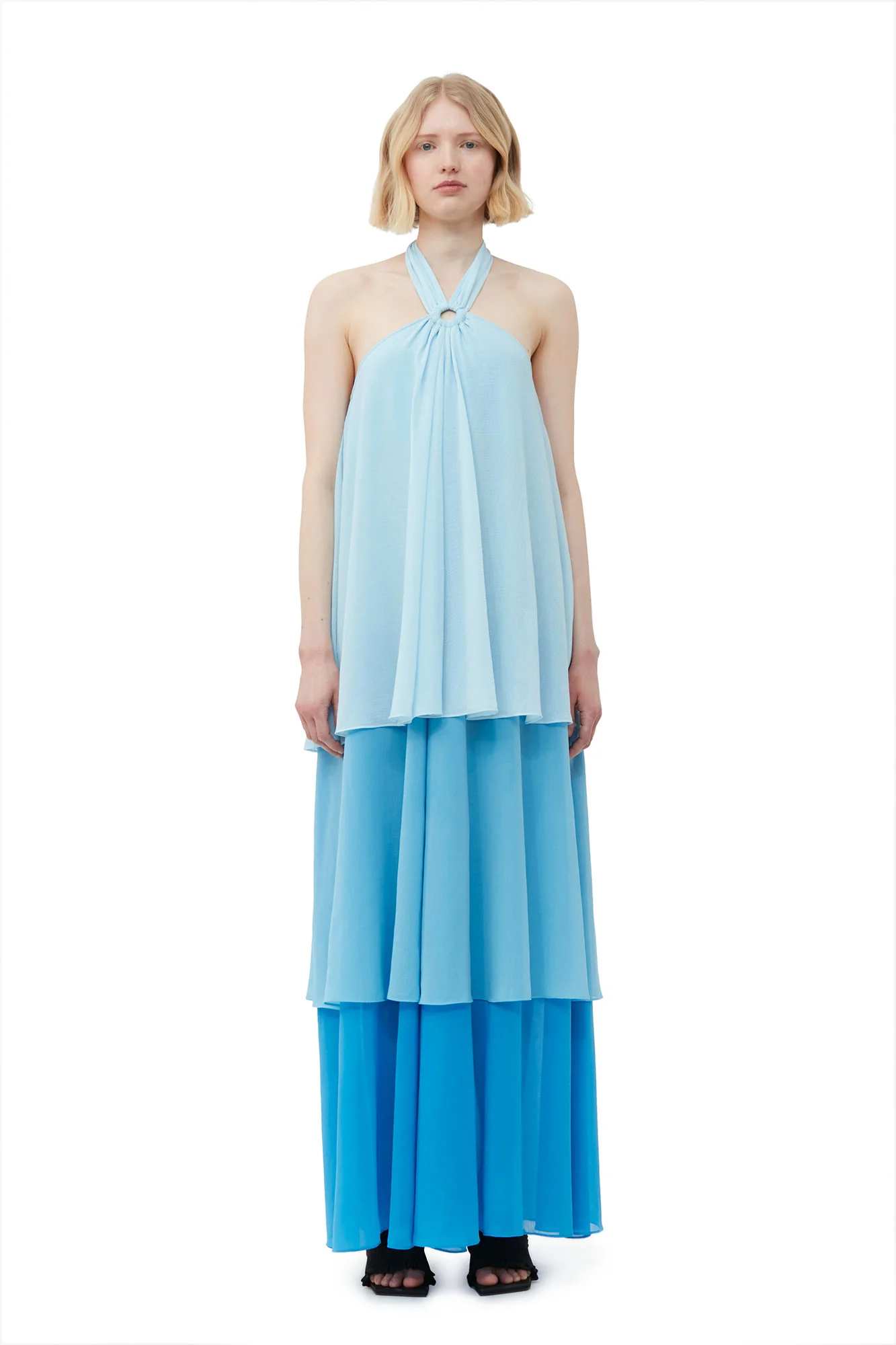 Chiffon Layer Maxi Dress | Ethereal Blue - Image 5