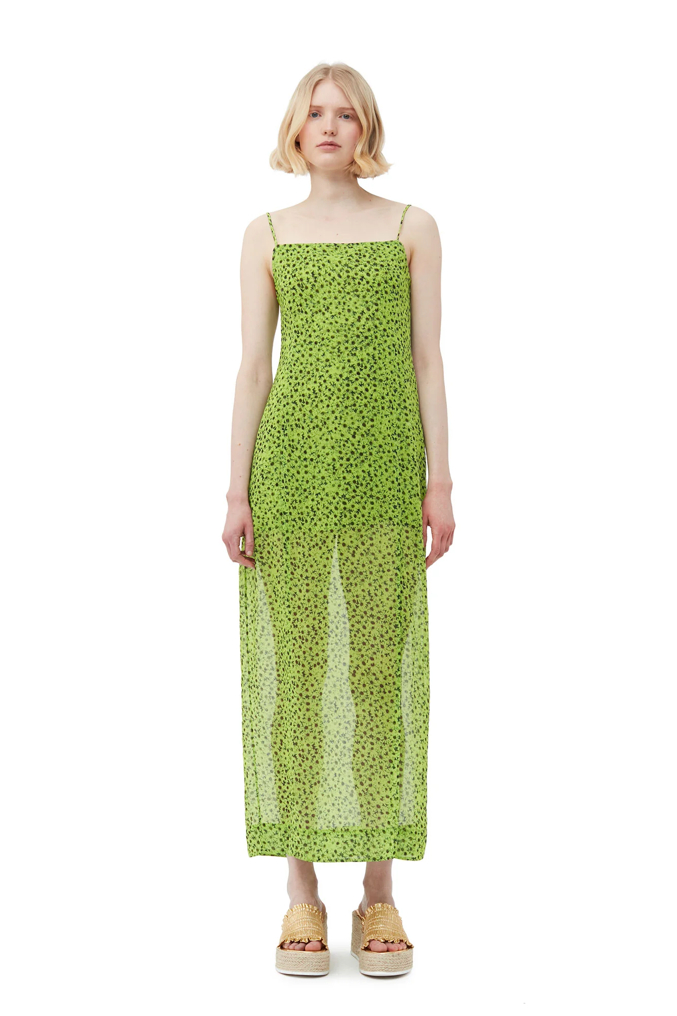 Chiffon Midi Slip Dress | Tender Shoots - Image 5