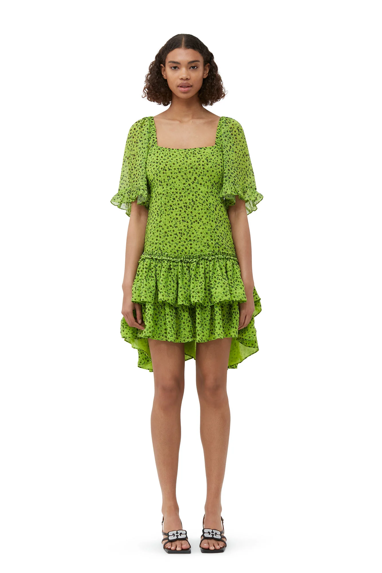Chiffon Mini Dress | Tender Shoots - Image 3