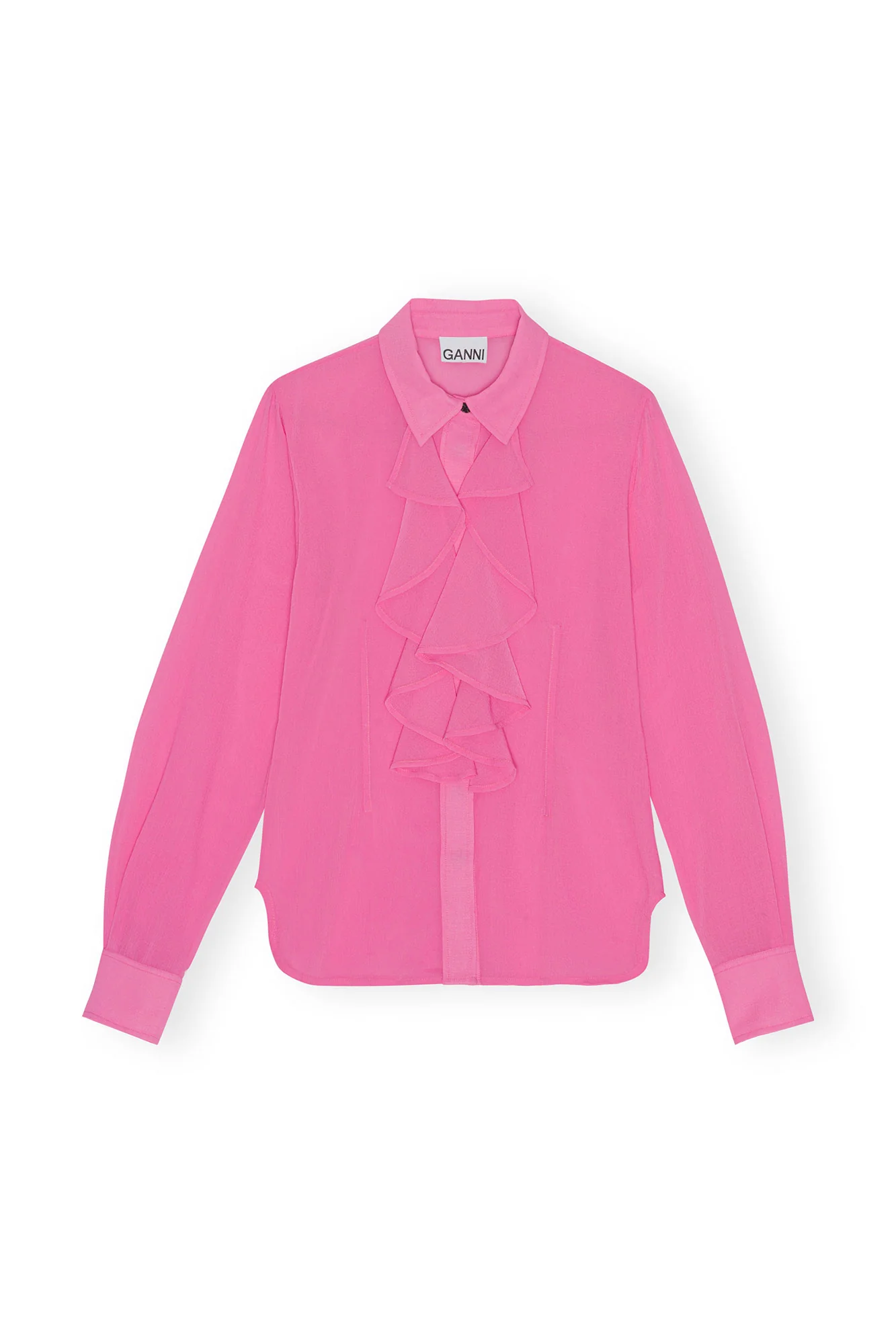 Chiffon Ruffle Shirt | Cone Flower