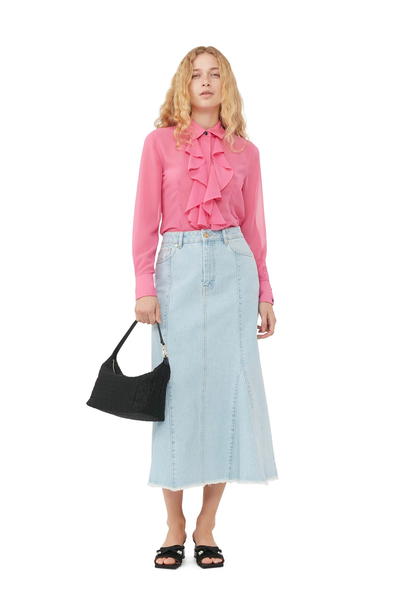 Chiffon Ruffle Shirt | Cone Flower - Image 8
