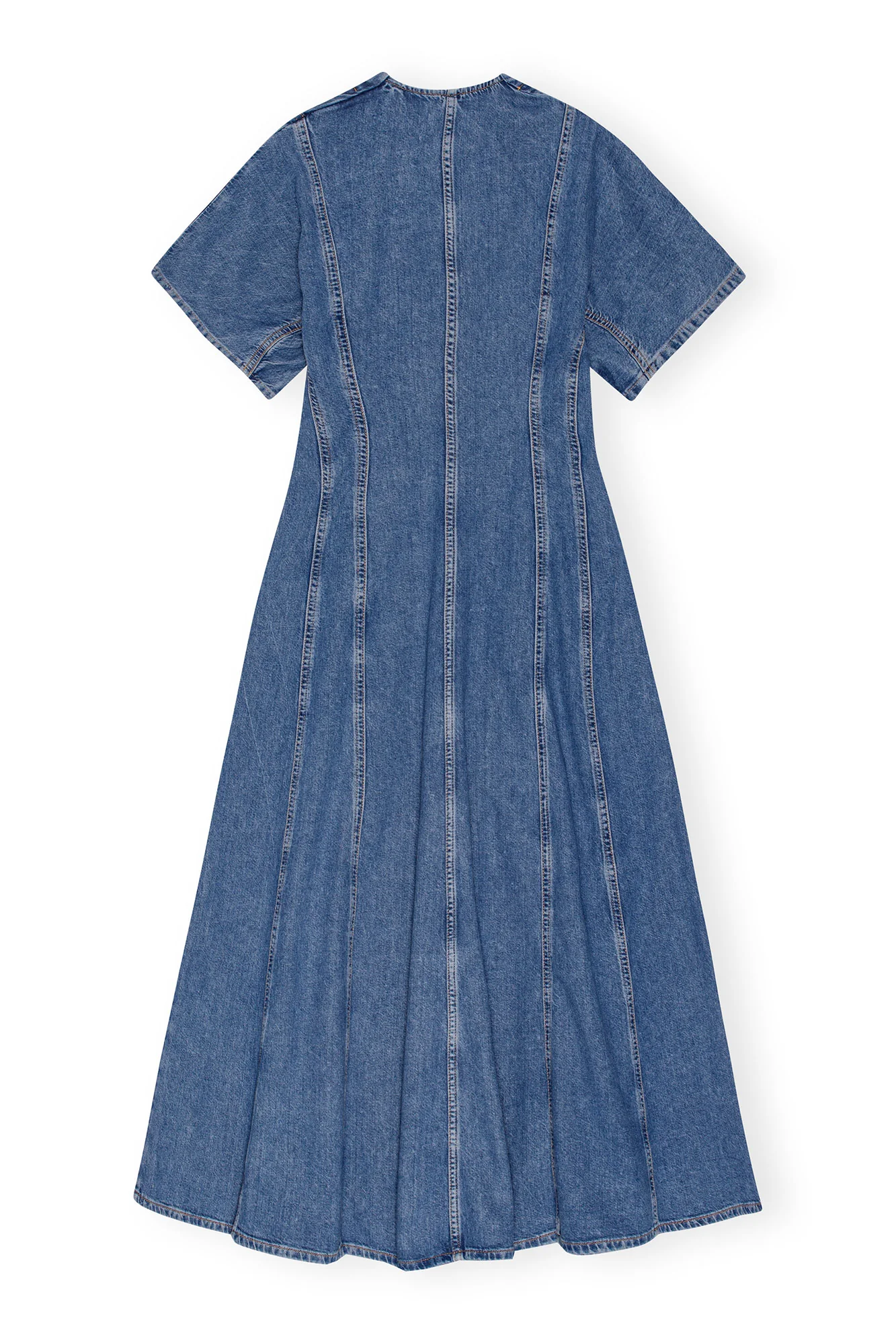 CIRCULOSE Future Denim Maxi Dress | Mid Blue Stone - Image 2