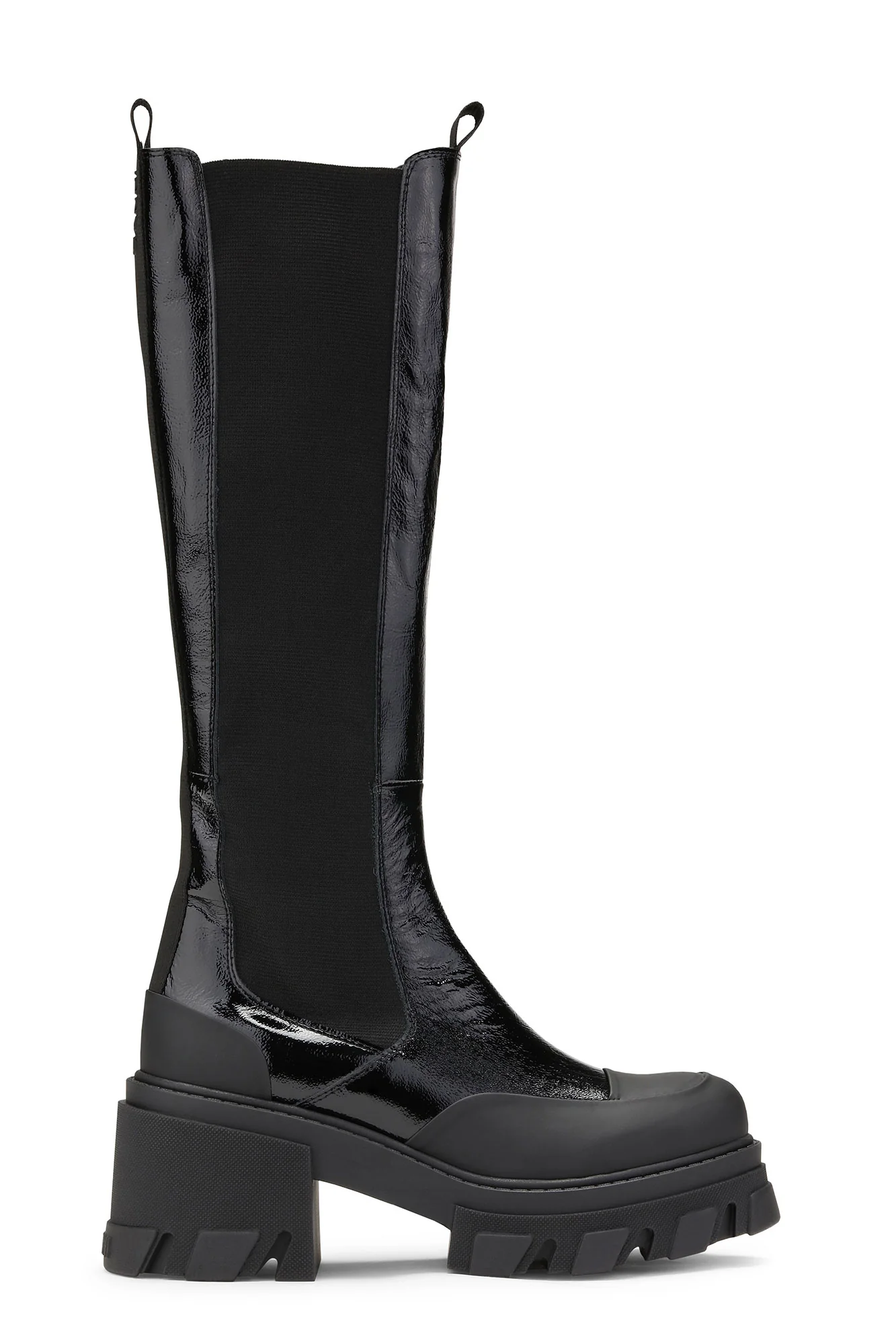Cleated Heeled Chelsea Boots | Black