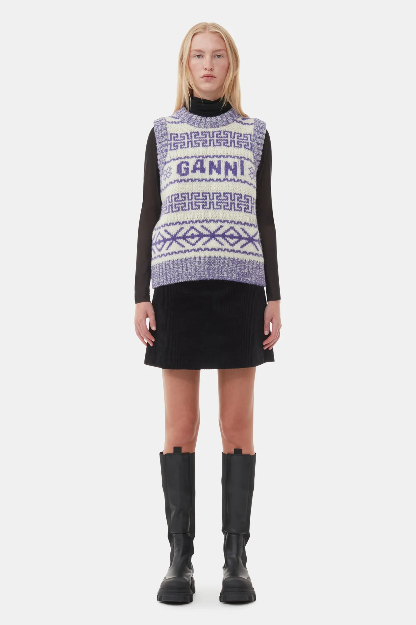 Cleated High Chelsea Boots | Black - Image 3