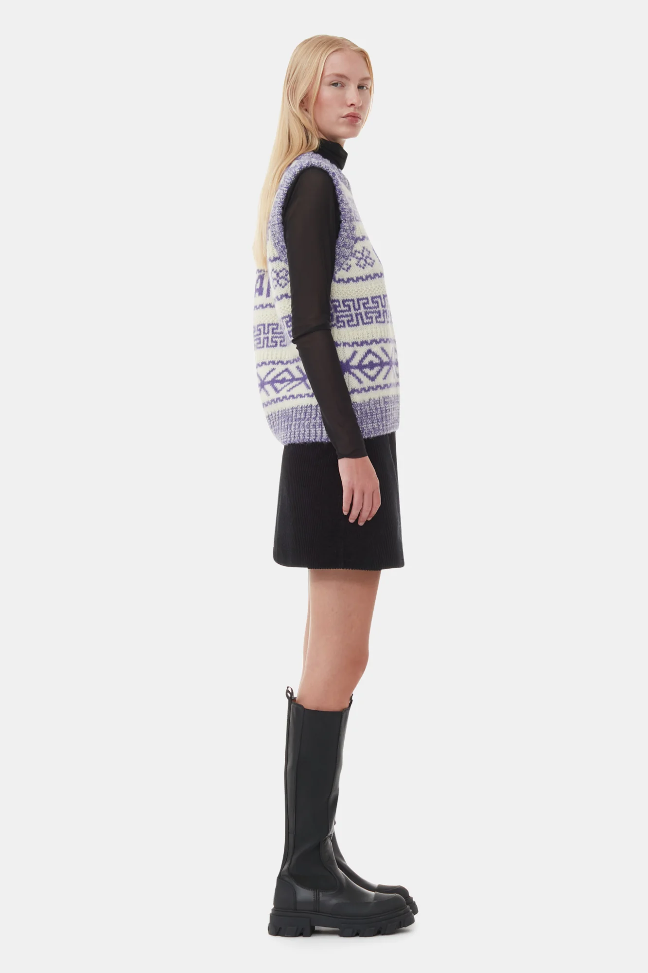 Cleated High Chelsea Boots | Black - Image 4