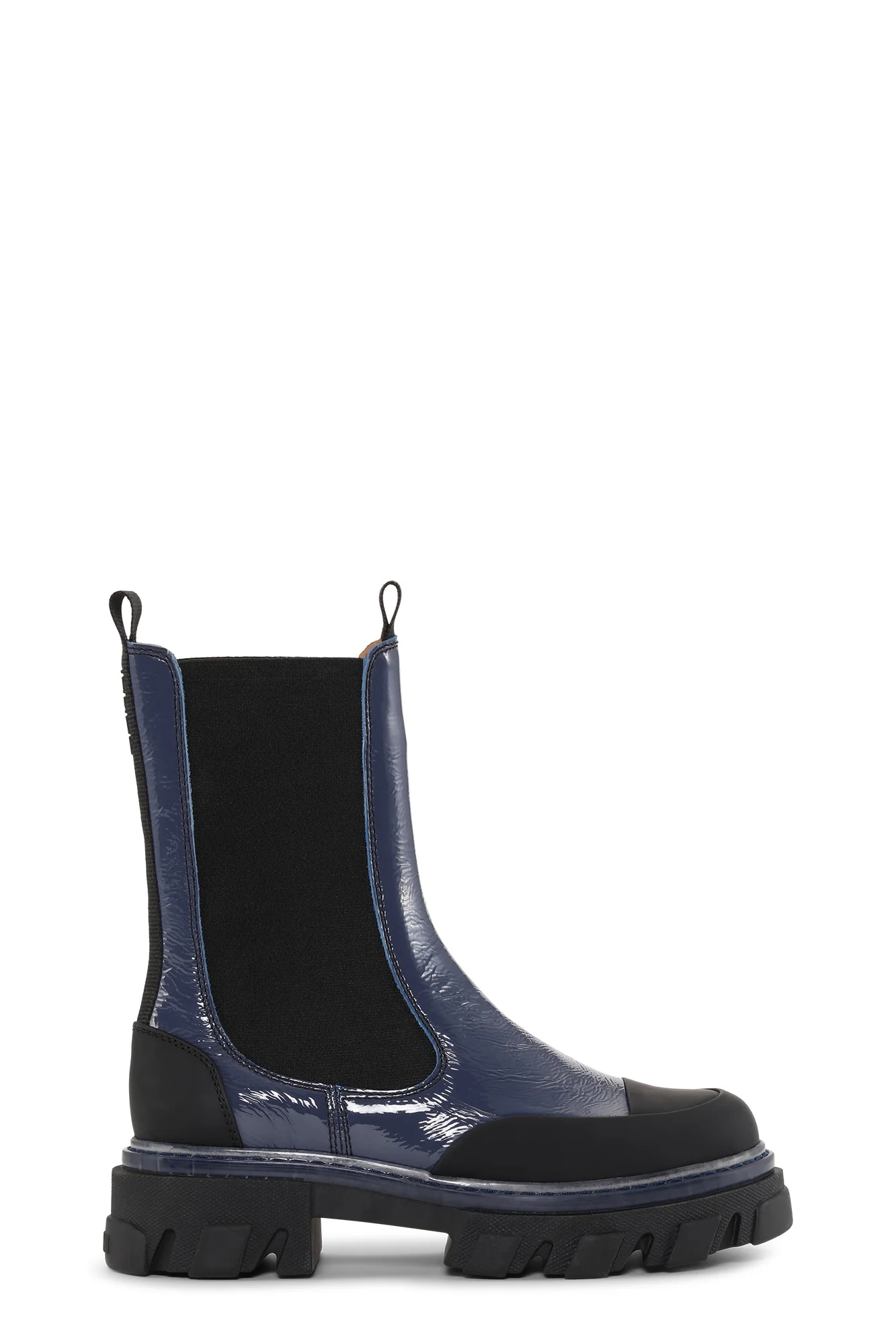 Cleated Mid Chelsea Boots | Gray Blue