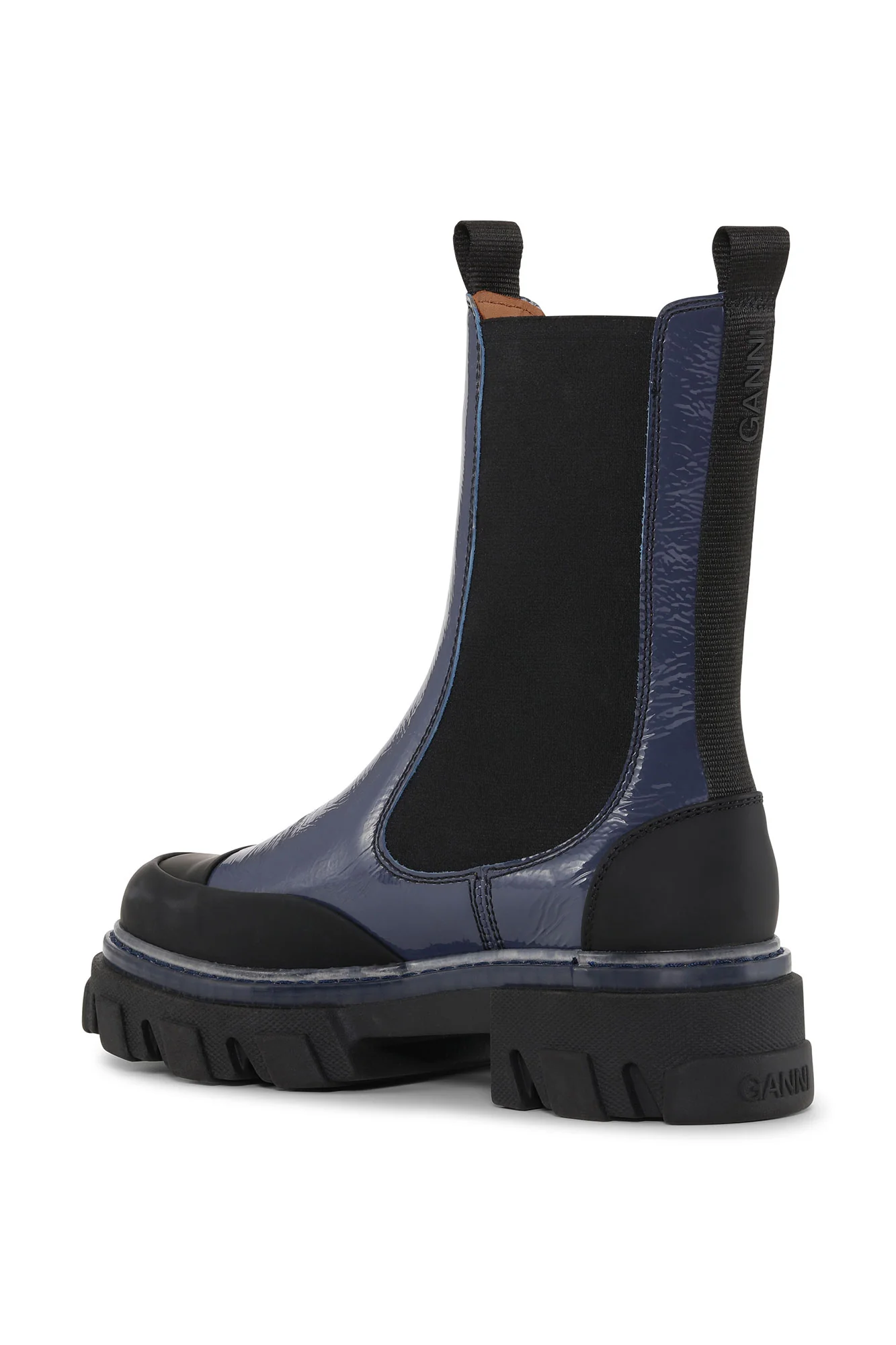Cleated Mid Chelsea Boots | Gray Blue - Image 2