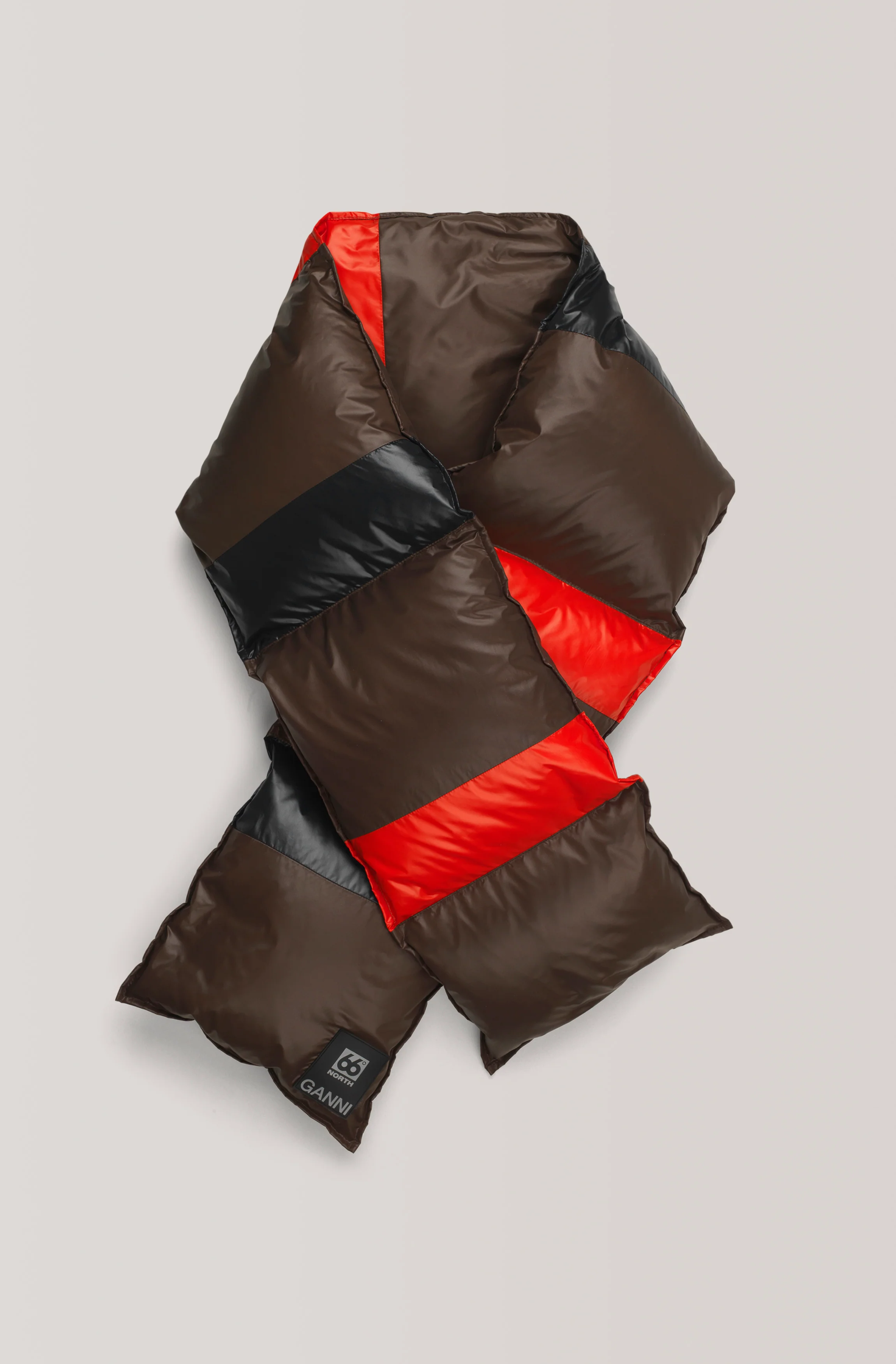 Color Block Scarf | Black/Brown