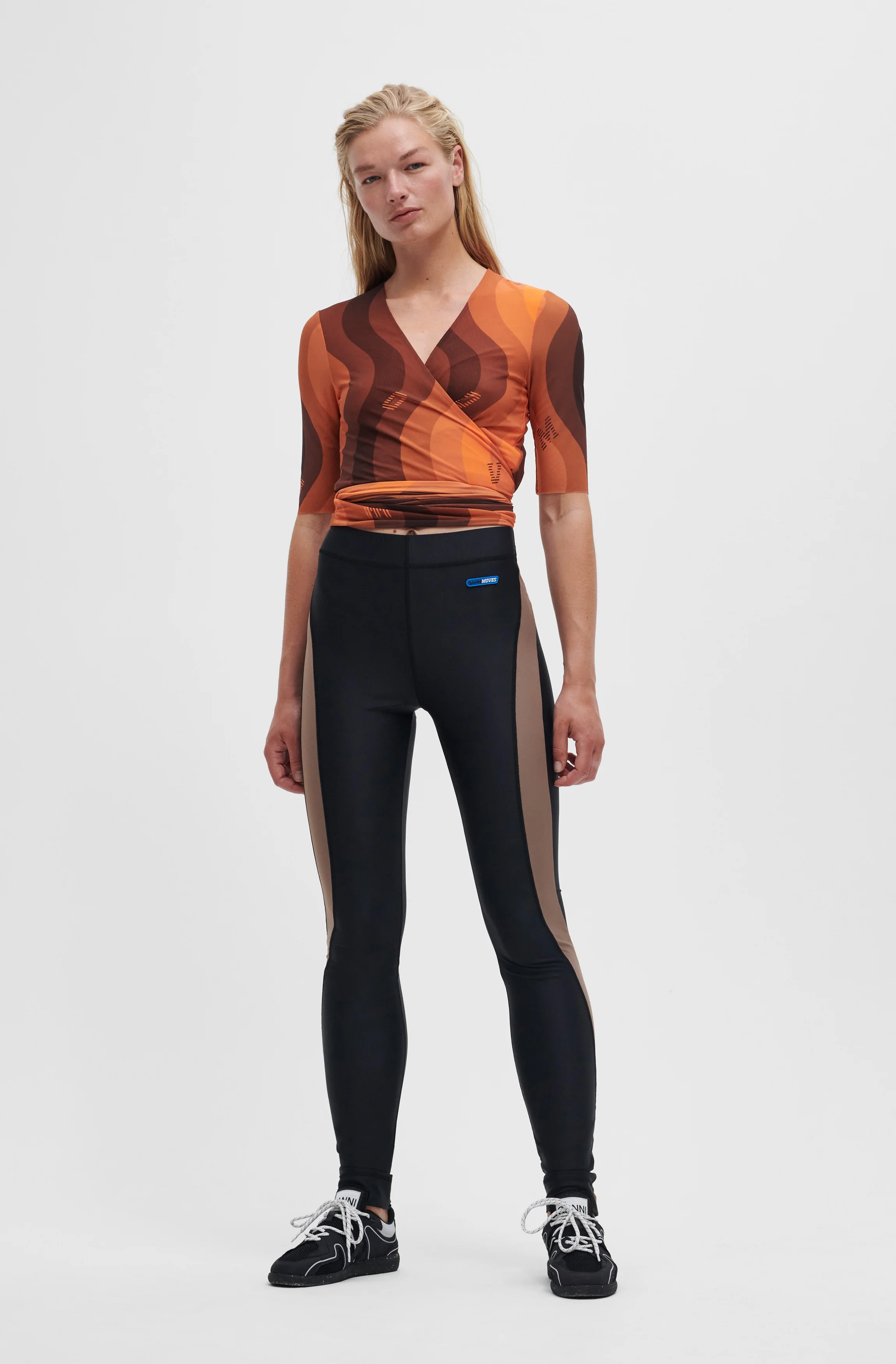 Colorblock Tech Leggings | Black - Image 2
