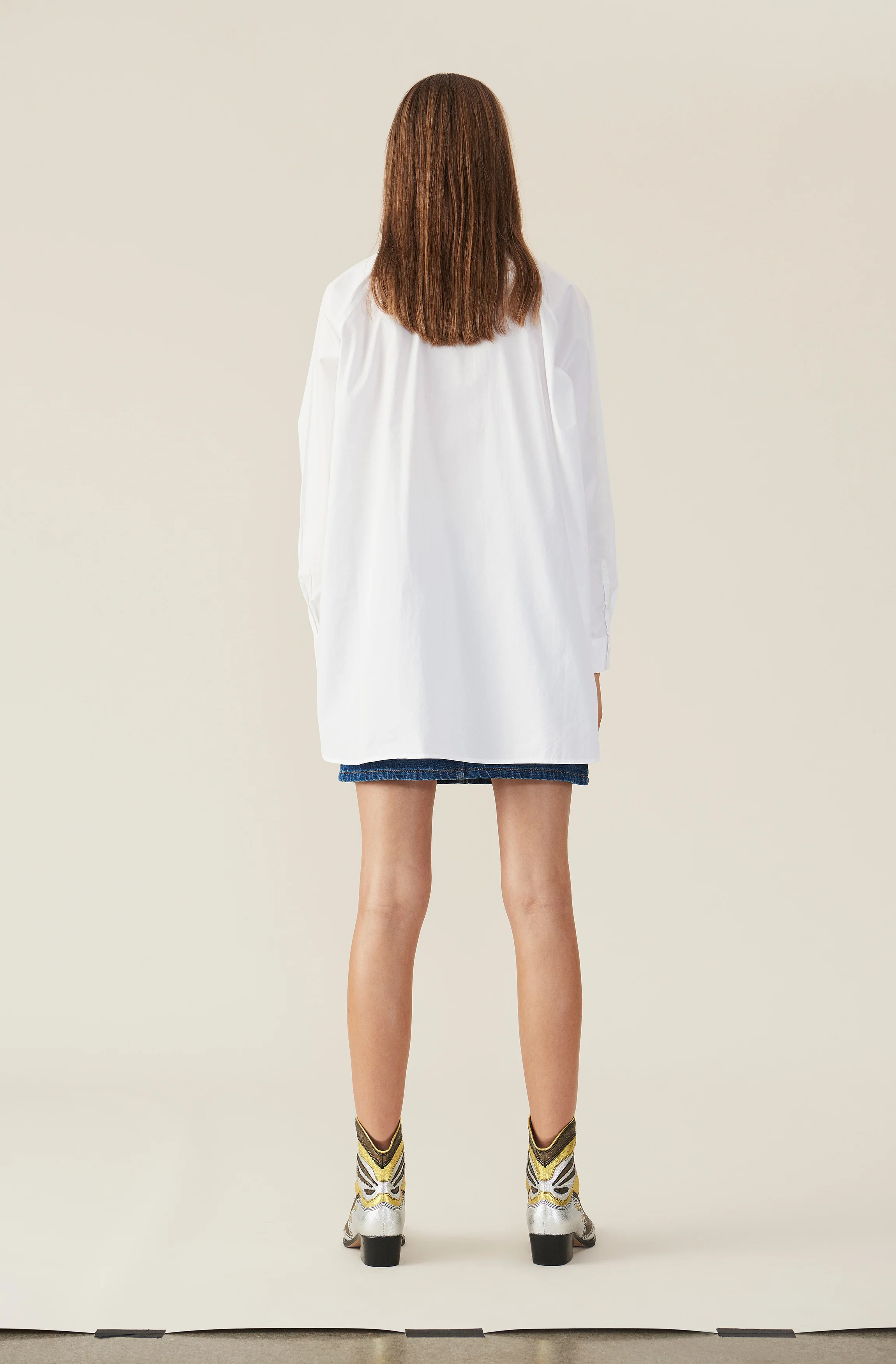 Concealed Button-Placket Cotton Poplin Shirt | Bright White - Image 4