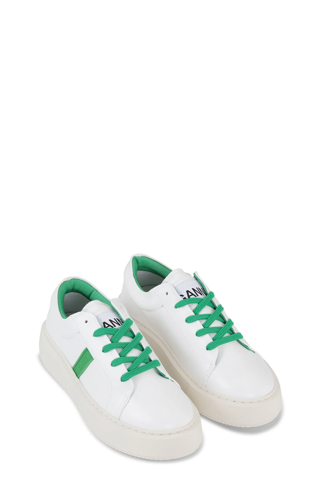 Contrast Stitch Sneaker | Kelly Green - Image 2